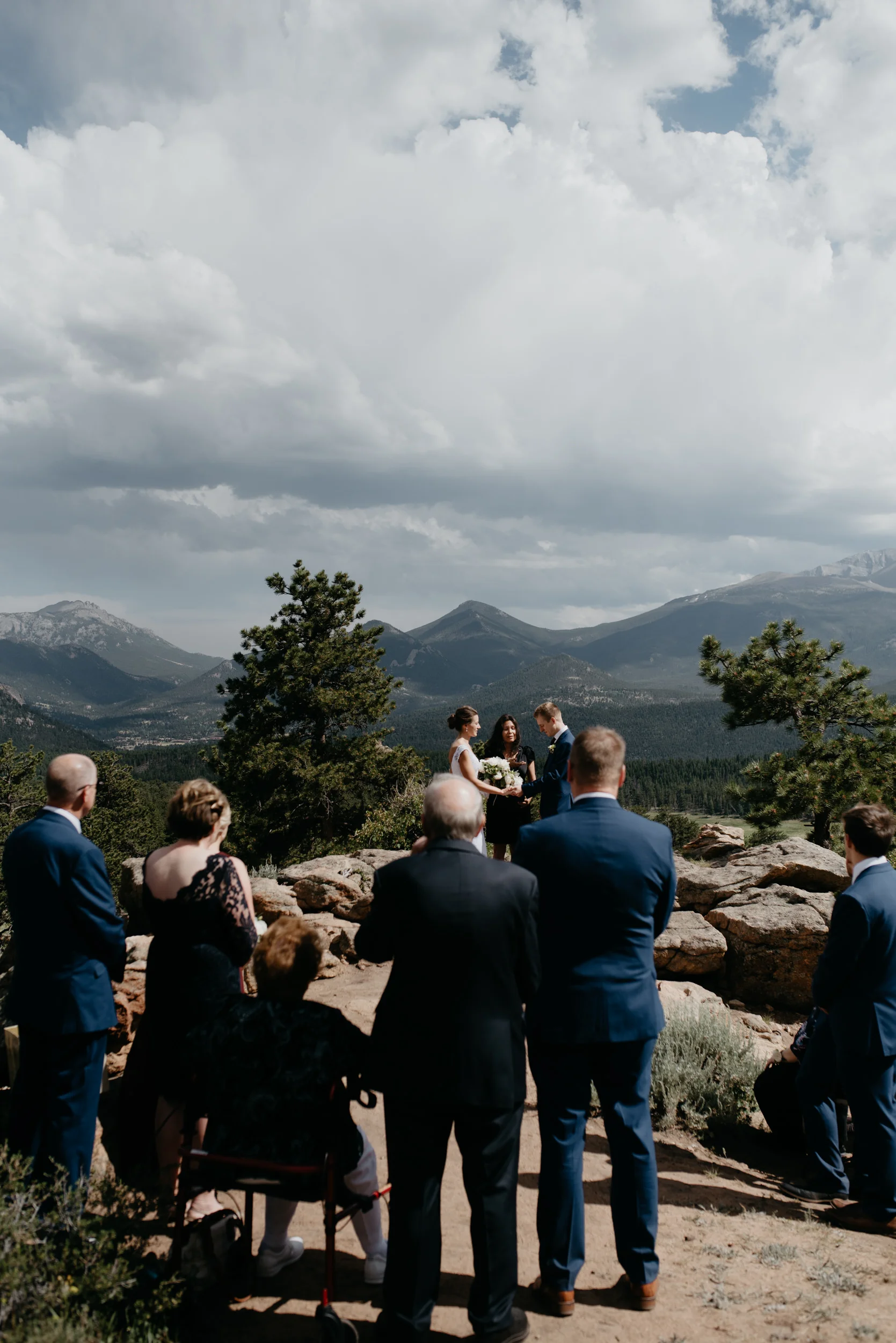  3M Curve wedding ceremony. Rocky Mountain National Park elopement. Colorado wedding and elopement photographer. 