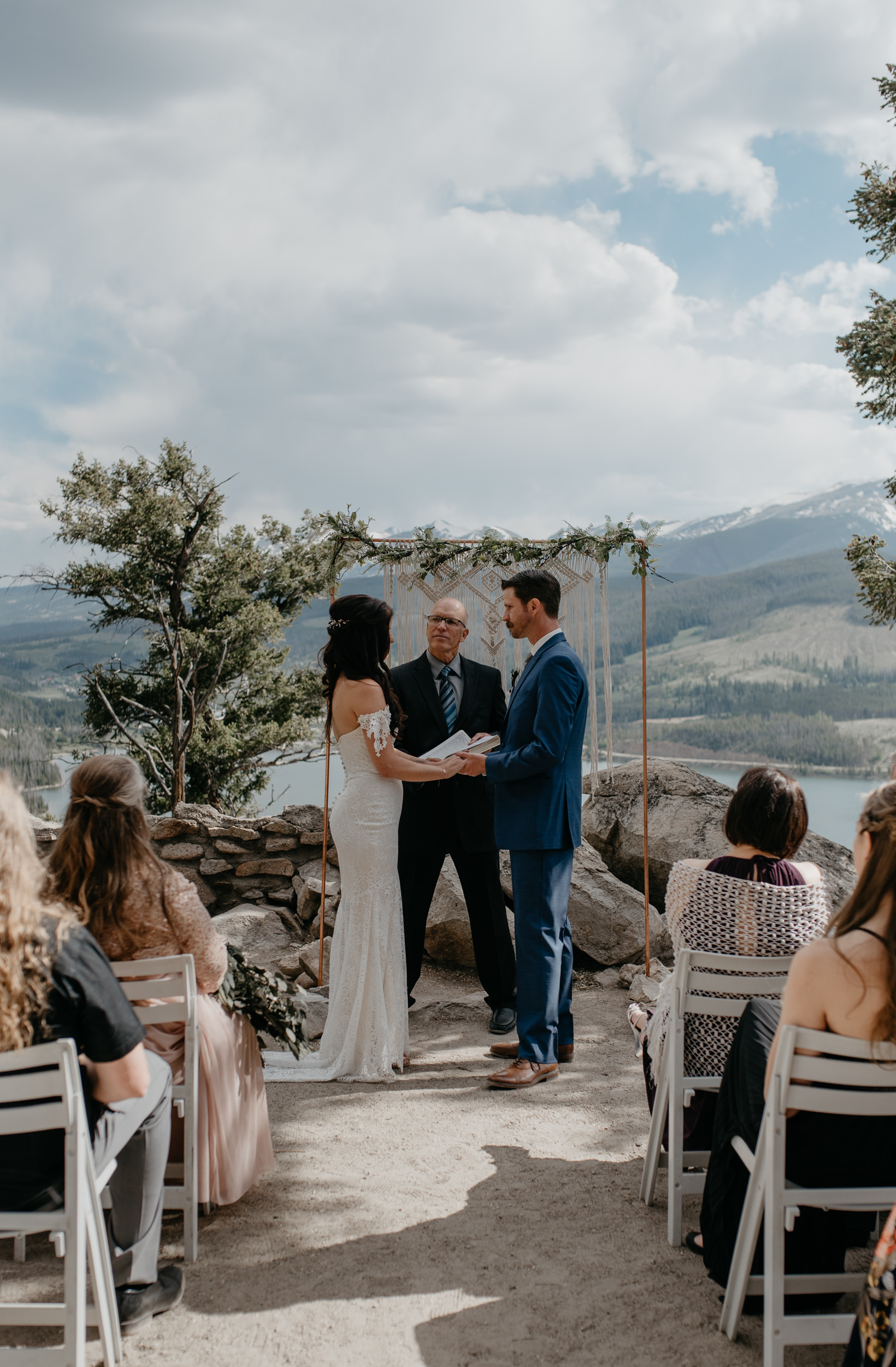  Intimate ceremony at Sapphire Point in Breckenridge, Colorado. Colorado elopement and wedding photographer. 