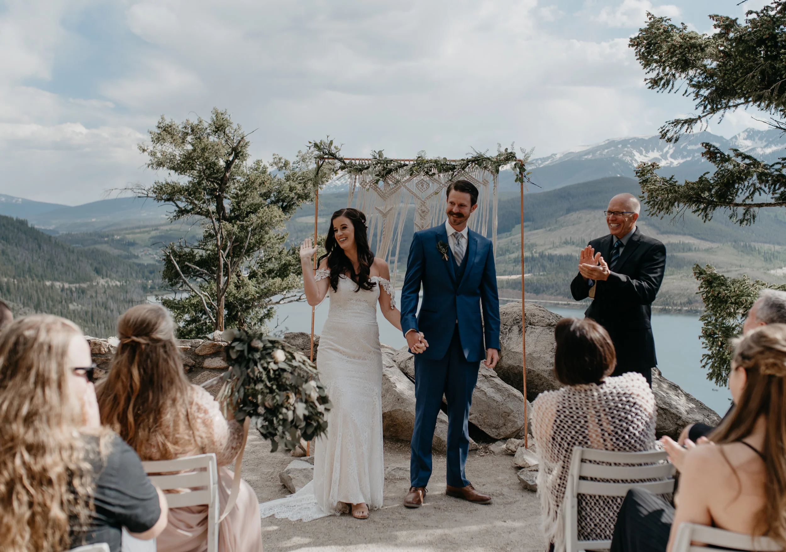  Ceremony photos at Sapphire Point in Breckenridge, Colorado. Colorado elopement and wedding photographer. 