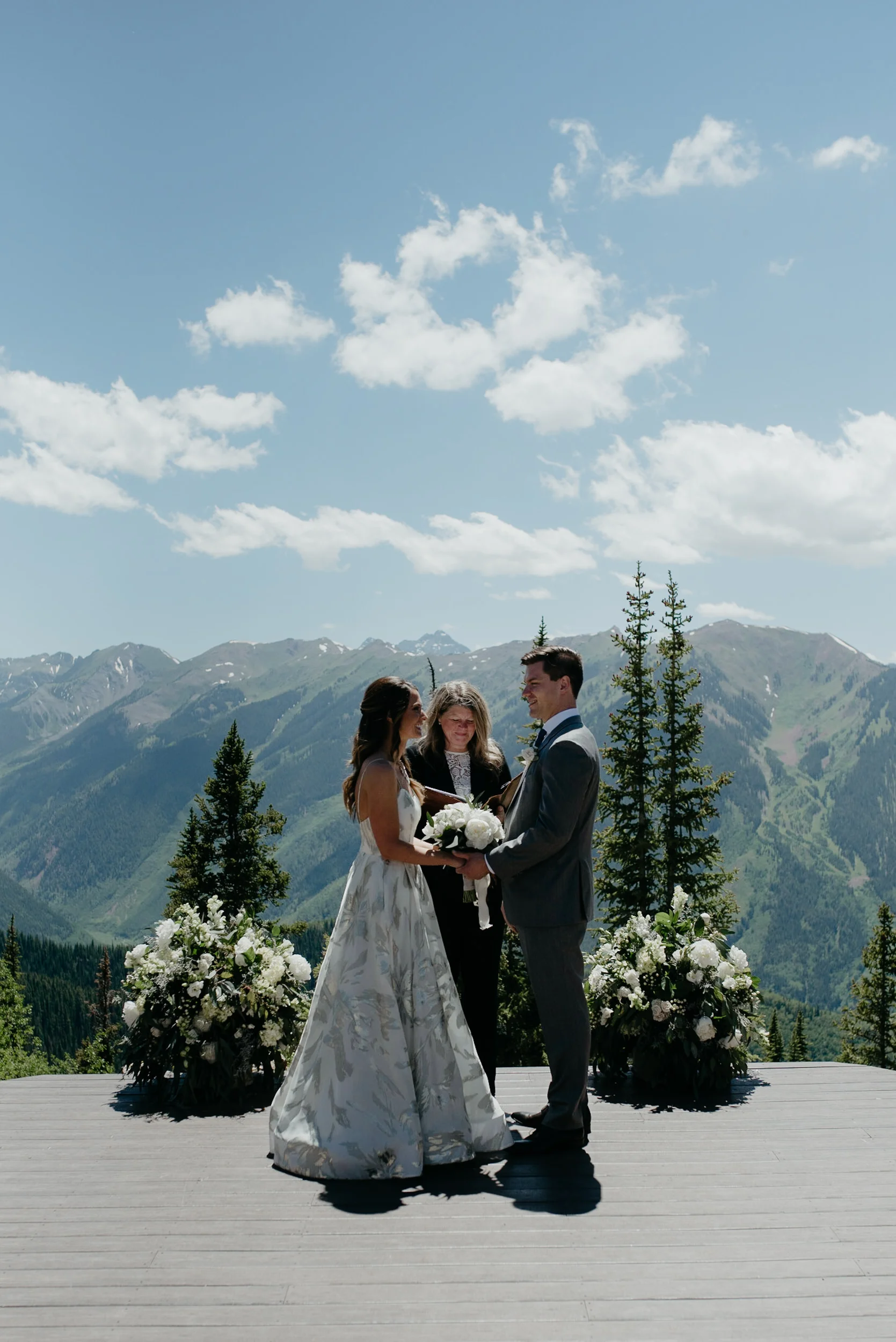  Ceremony at The Little Nell. Aspen, Colorado mountain wedding venue. 