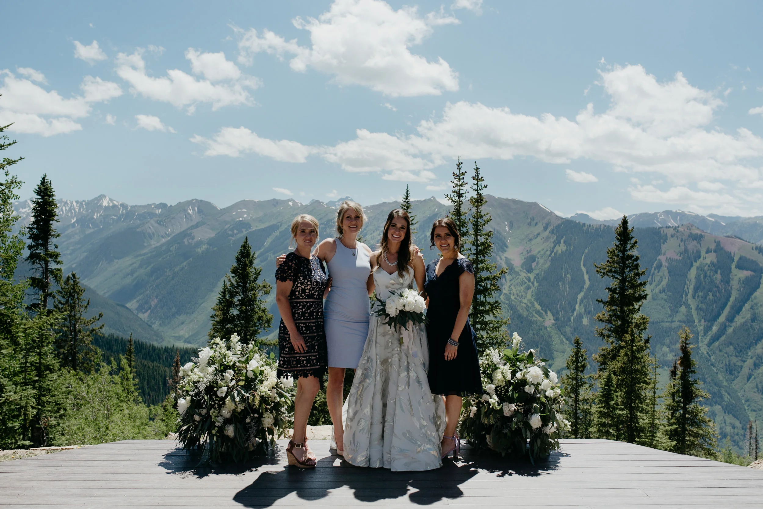 Photo of bridesmaids. The Little Nell luxury wedding in Aspen, Colorado 