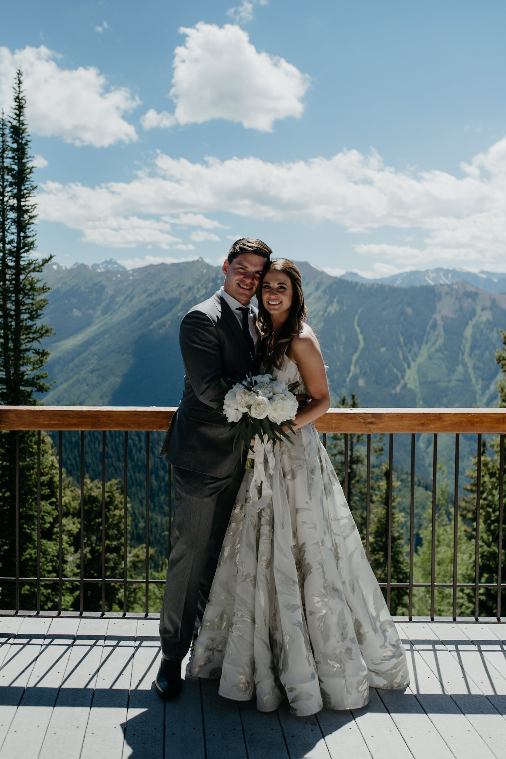  Photo of bride and groom. Aspen, Colorado wedding at The Little Nell. 