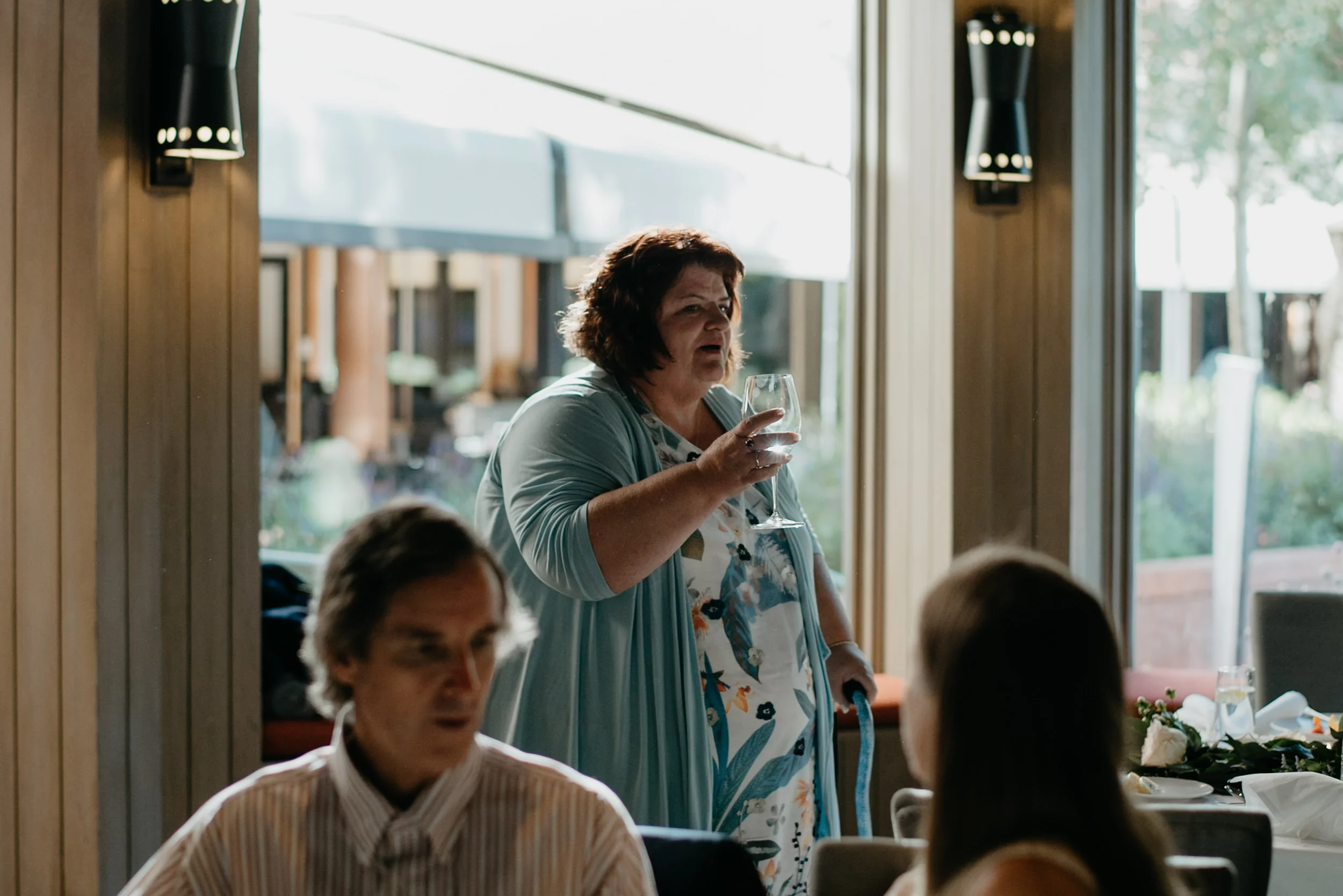  Mom doing a toast. Aspen, Colorado wedding photographer. 