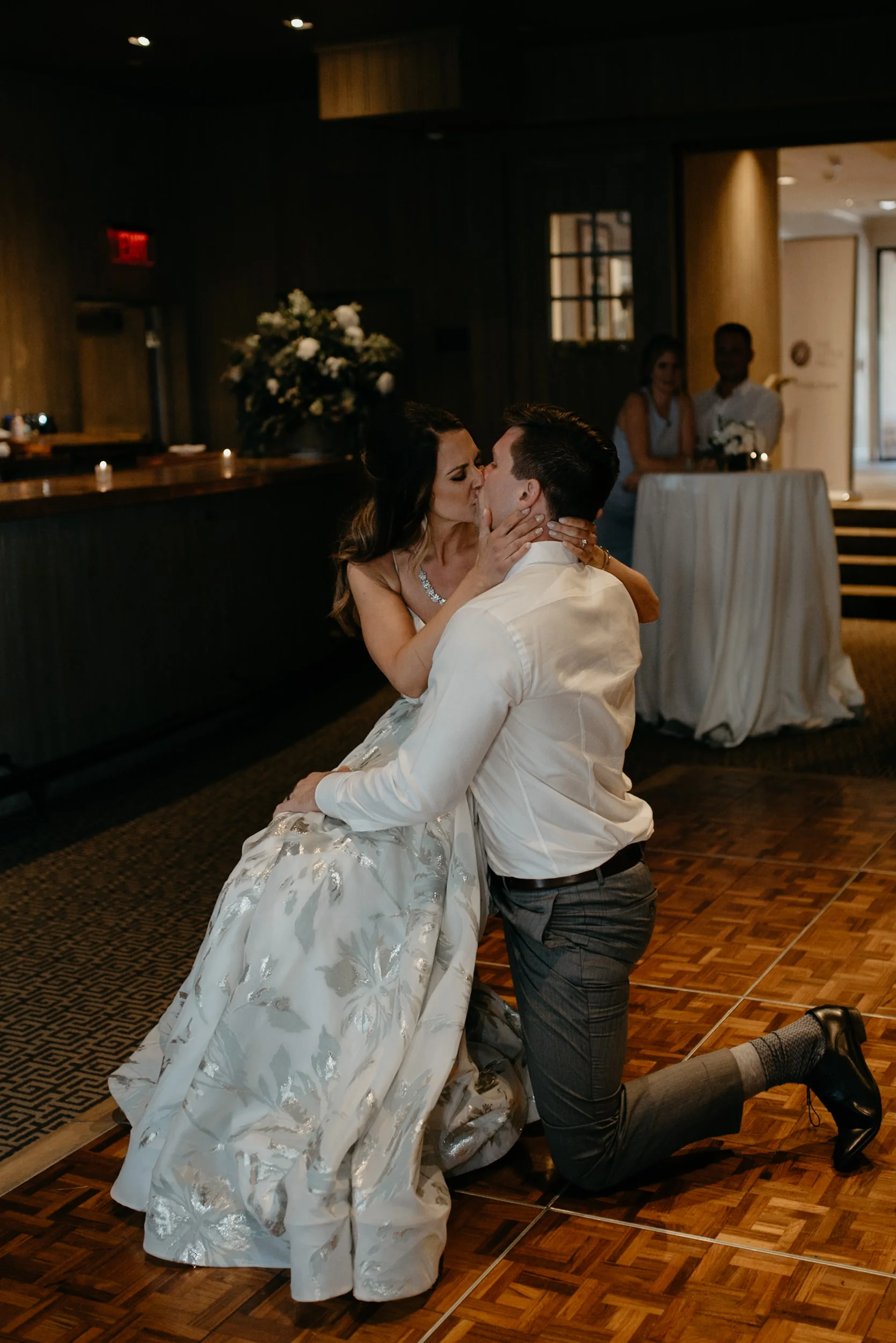  Aspen elopement photographer. Bride and groom first dance. 