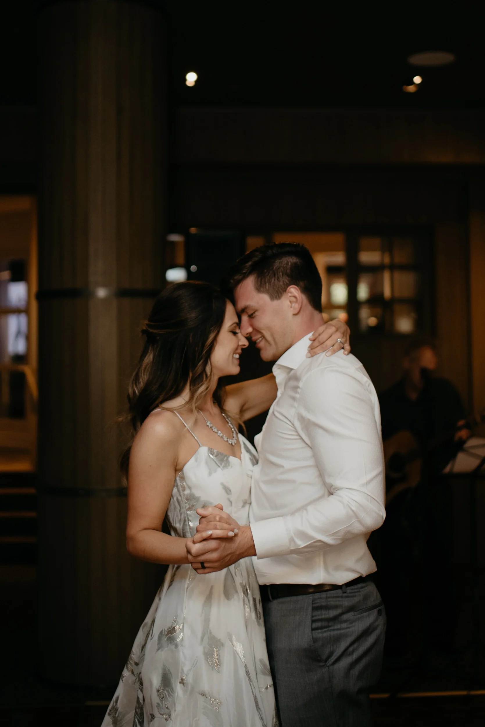  First dance at The Little Nell wedding in Aspen, Colorado. Colorado wedding and elopement photographer. 