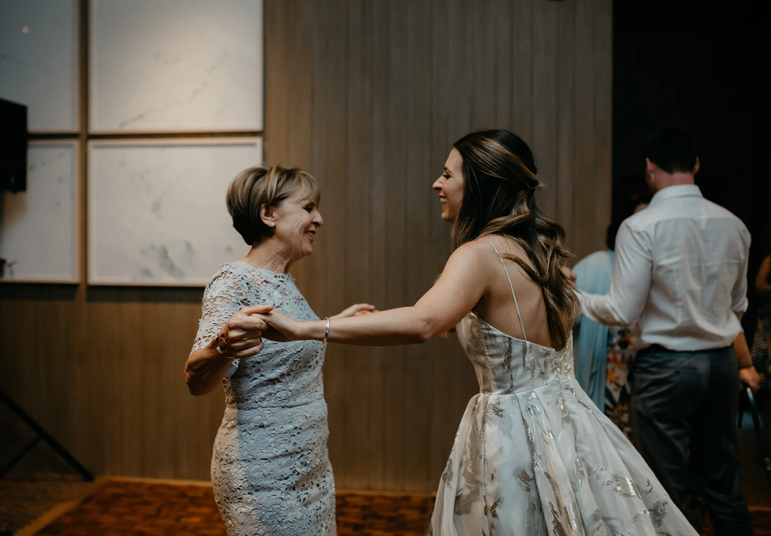  Mother and daughter dancing. The Little Nell wedding photographer in Aspen, Colorado. 