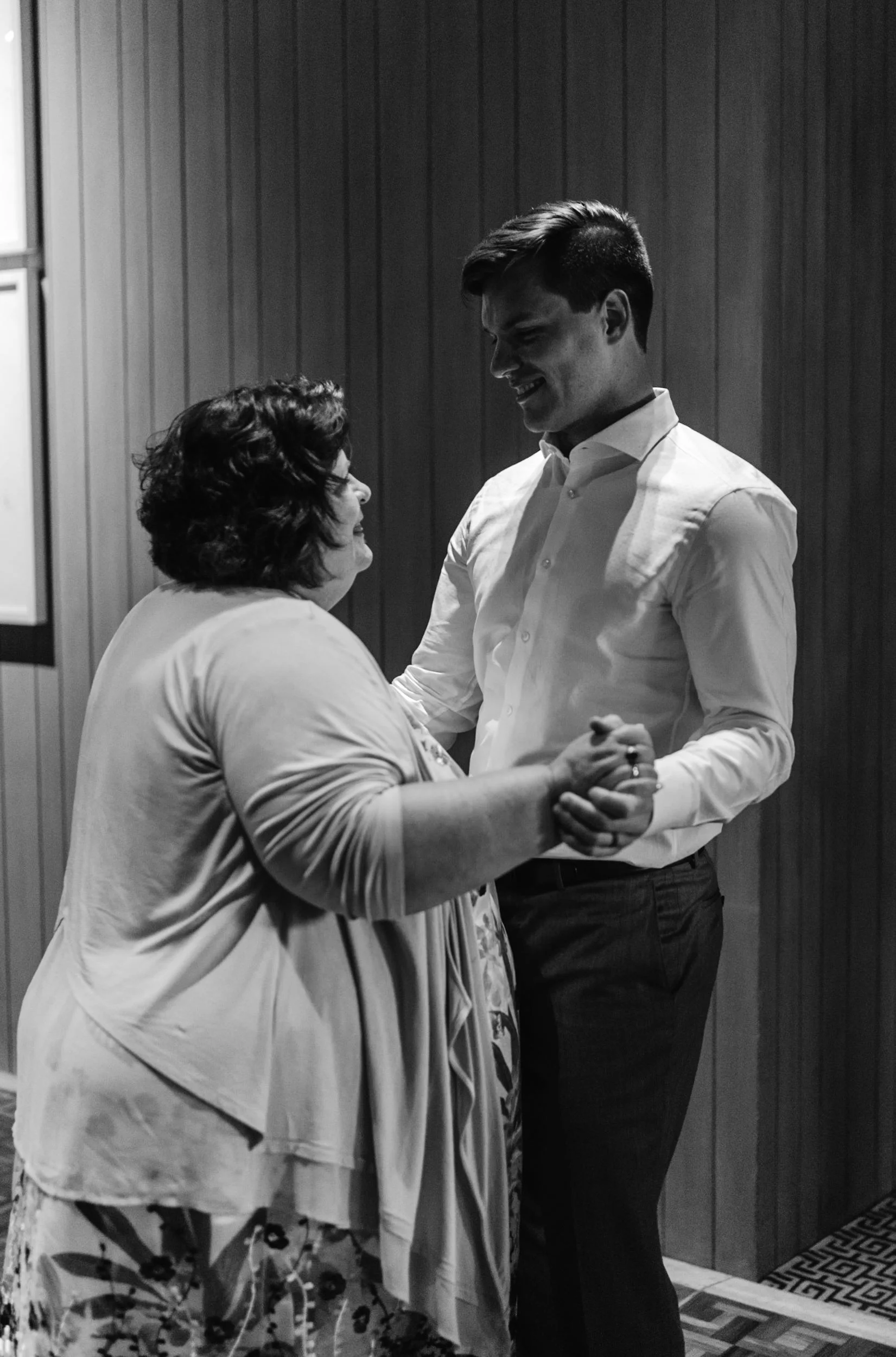  Mother and son first dance taken by an Aspen wedding photographer. Intimate wedding at Aspen wedding venue, The Little Nell. 