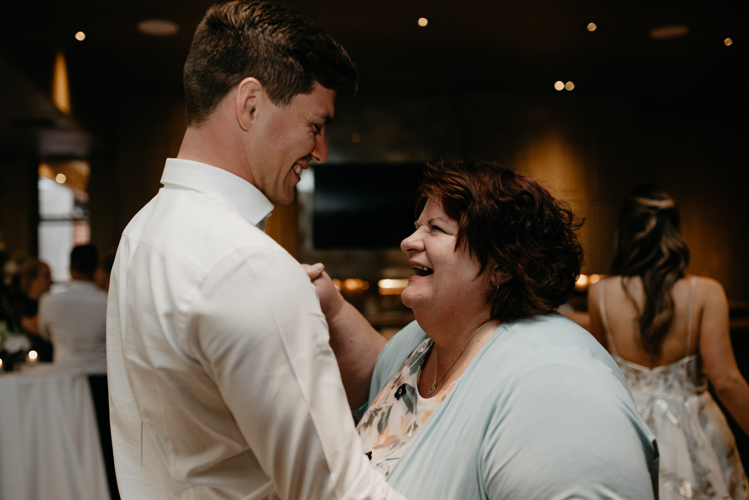  Mother & son dance at The Little Nell. Aspen, Colorado wedding photographer. 