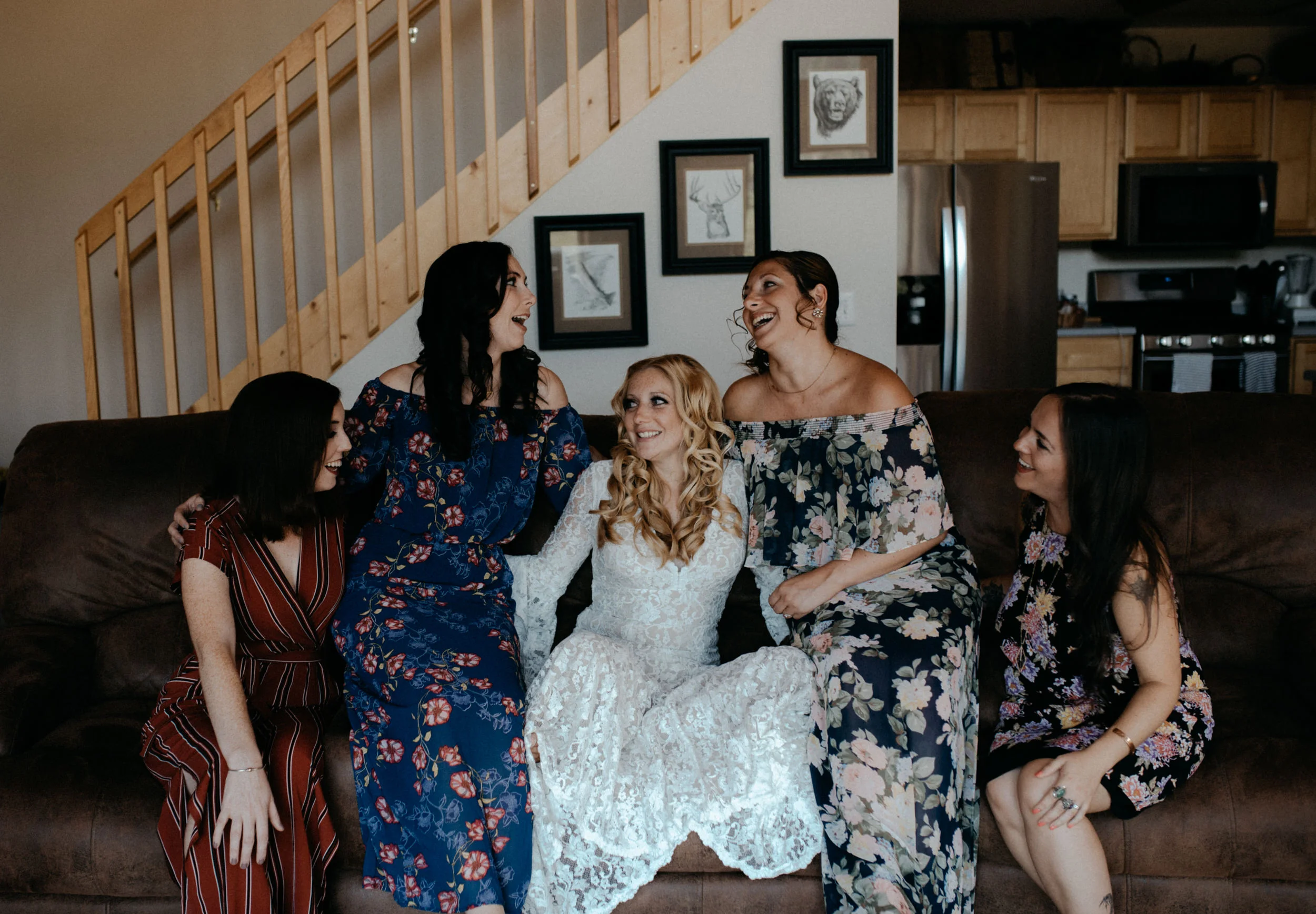  Getting ready photos before elopement at 3M curve in Rocky Mountain National Park. 