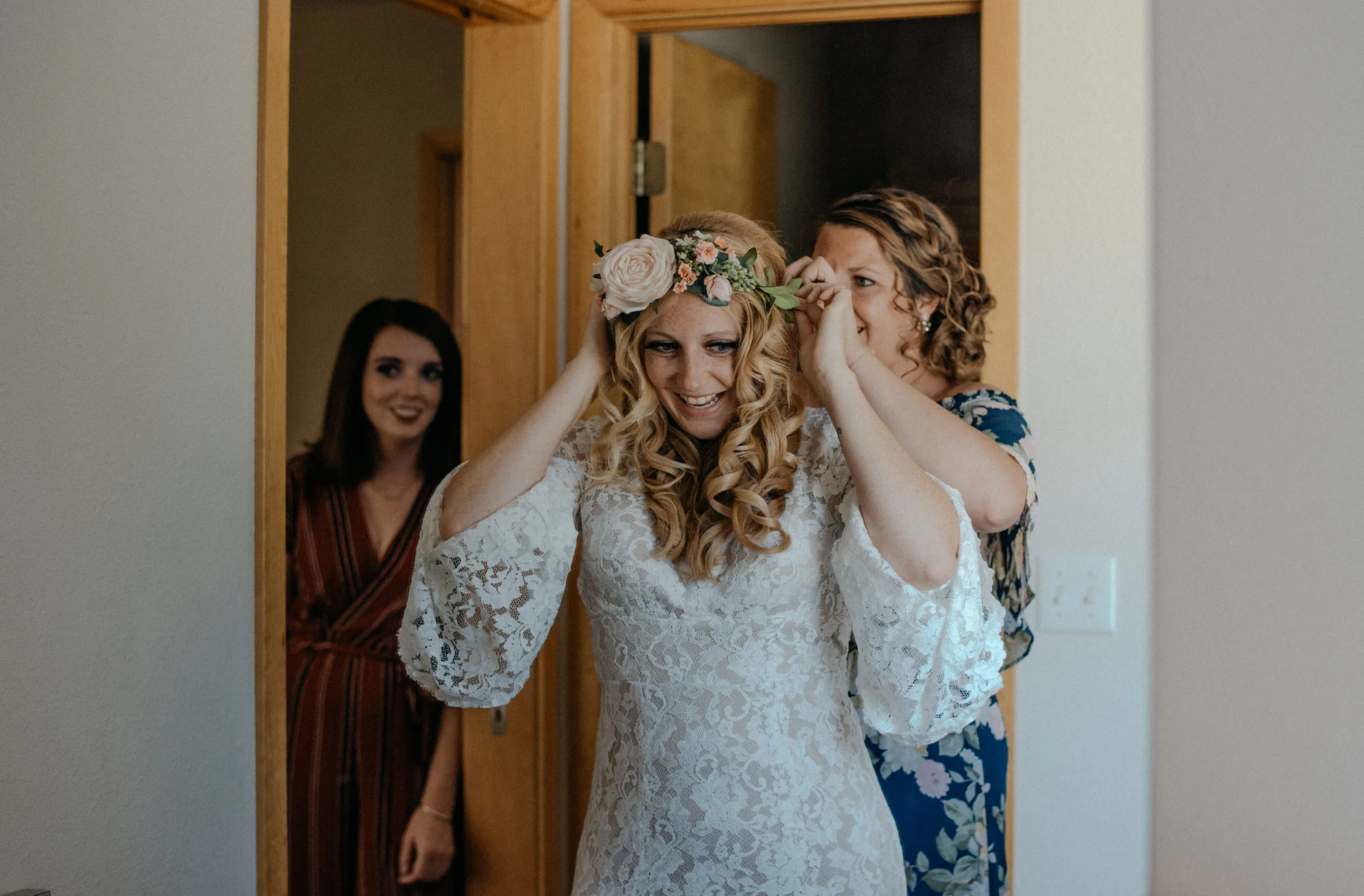  Bride getting ready photos. Rocky Mountain National Park elopement. 