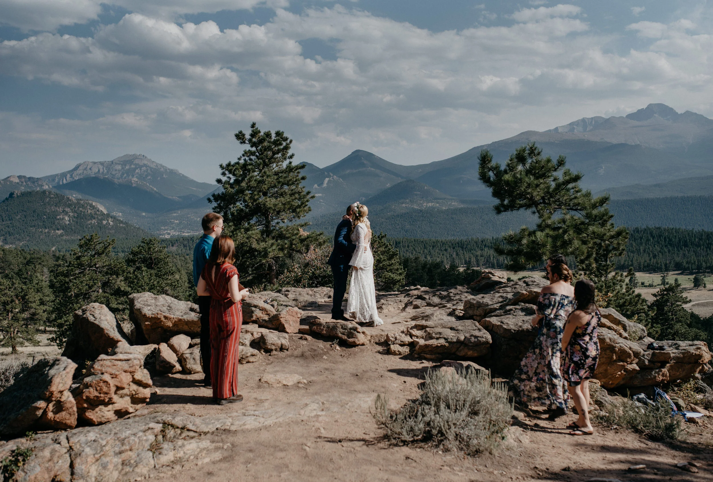 Ceremony at 3M curve in Rocky Mountain National Park. Colorado based elopement and wedding photographer. 