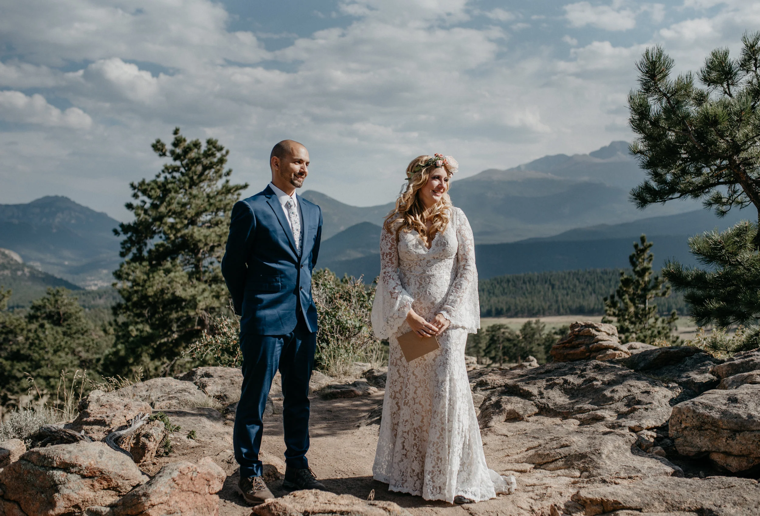  Intimate ceremony in Rocky Mountain National Park. Colorado elopement photographer. 