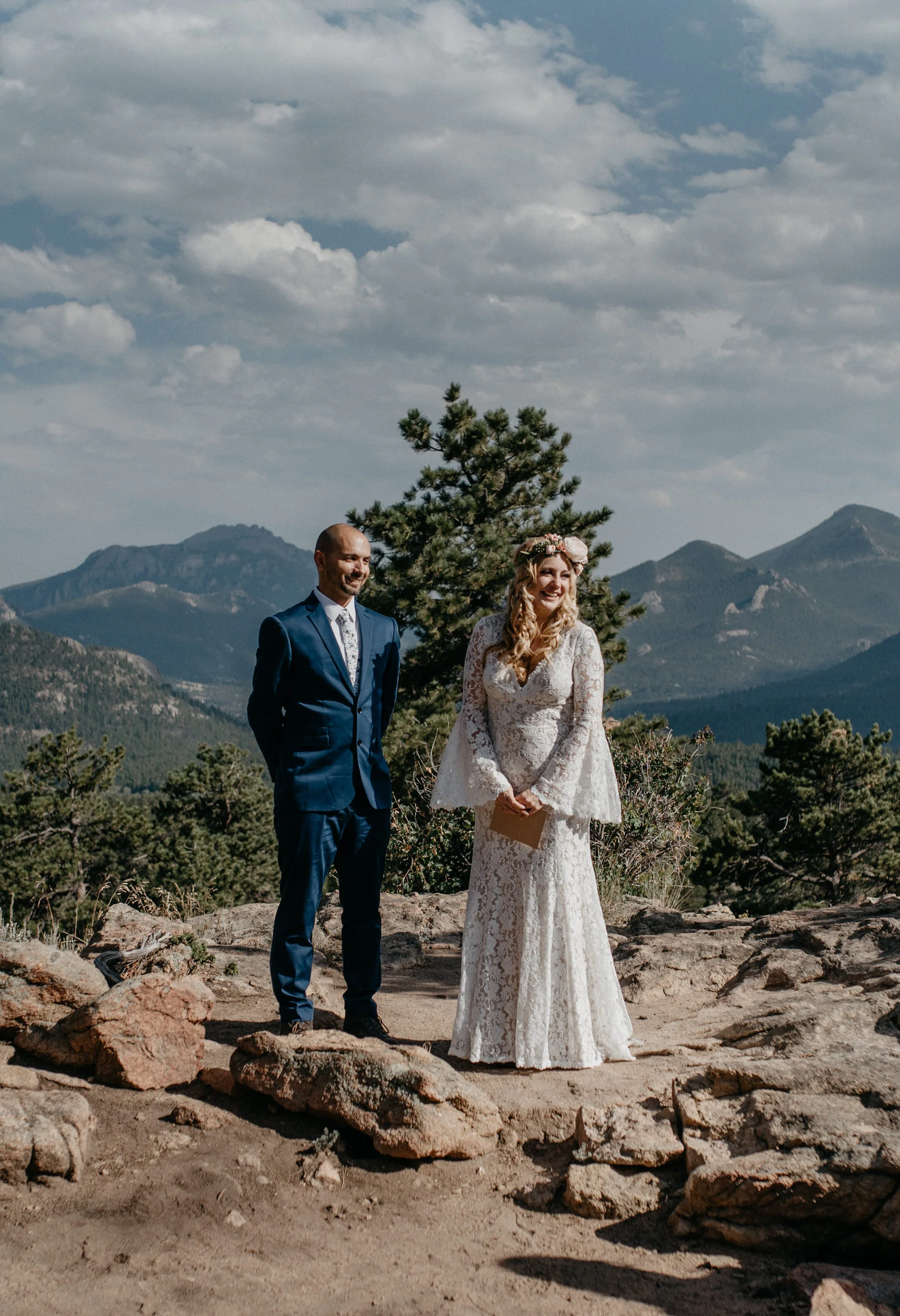  Estes Park elopement at 3M curve. Rocky Mountain National Park wedding photographer. 