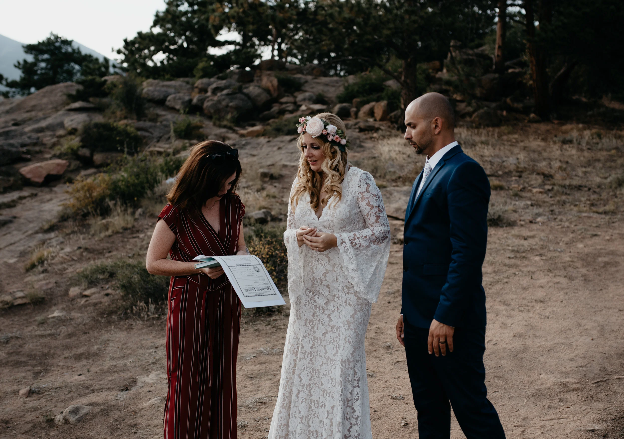  Marriage license signing. Colorado elopement photographer. 