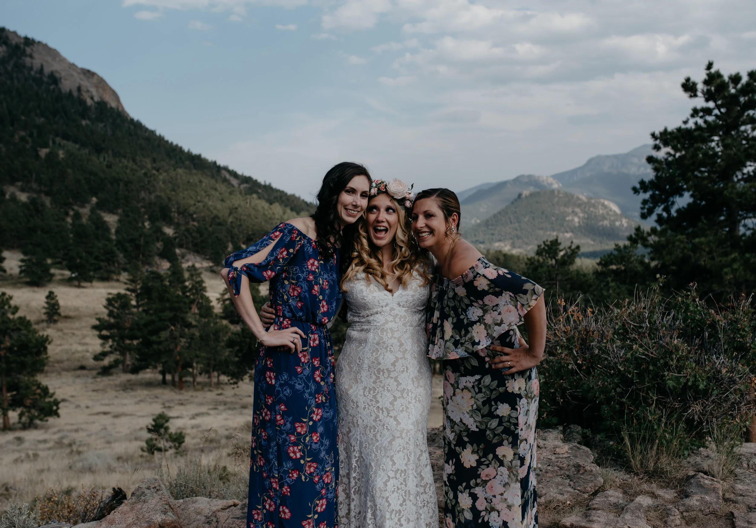  Family photos at an elopement in Rocky Mountain National Park. Estes Park, Colorado wedding photographer. 