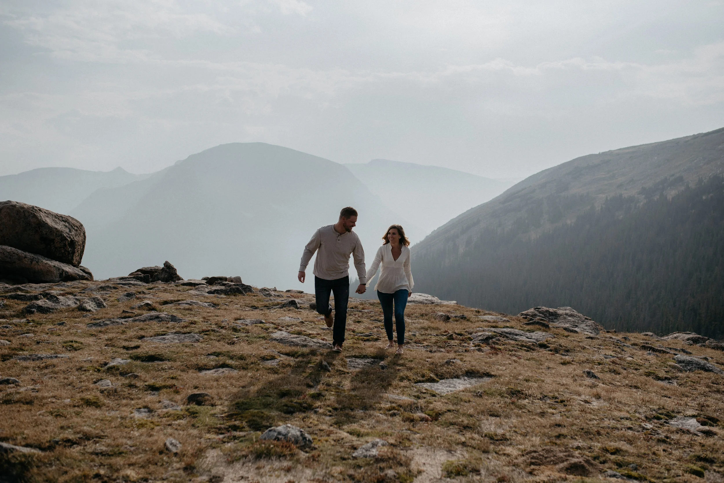  Colorado adventure engagement session in Rocky Mountain National Park. 