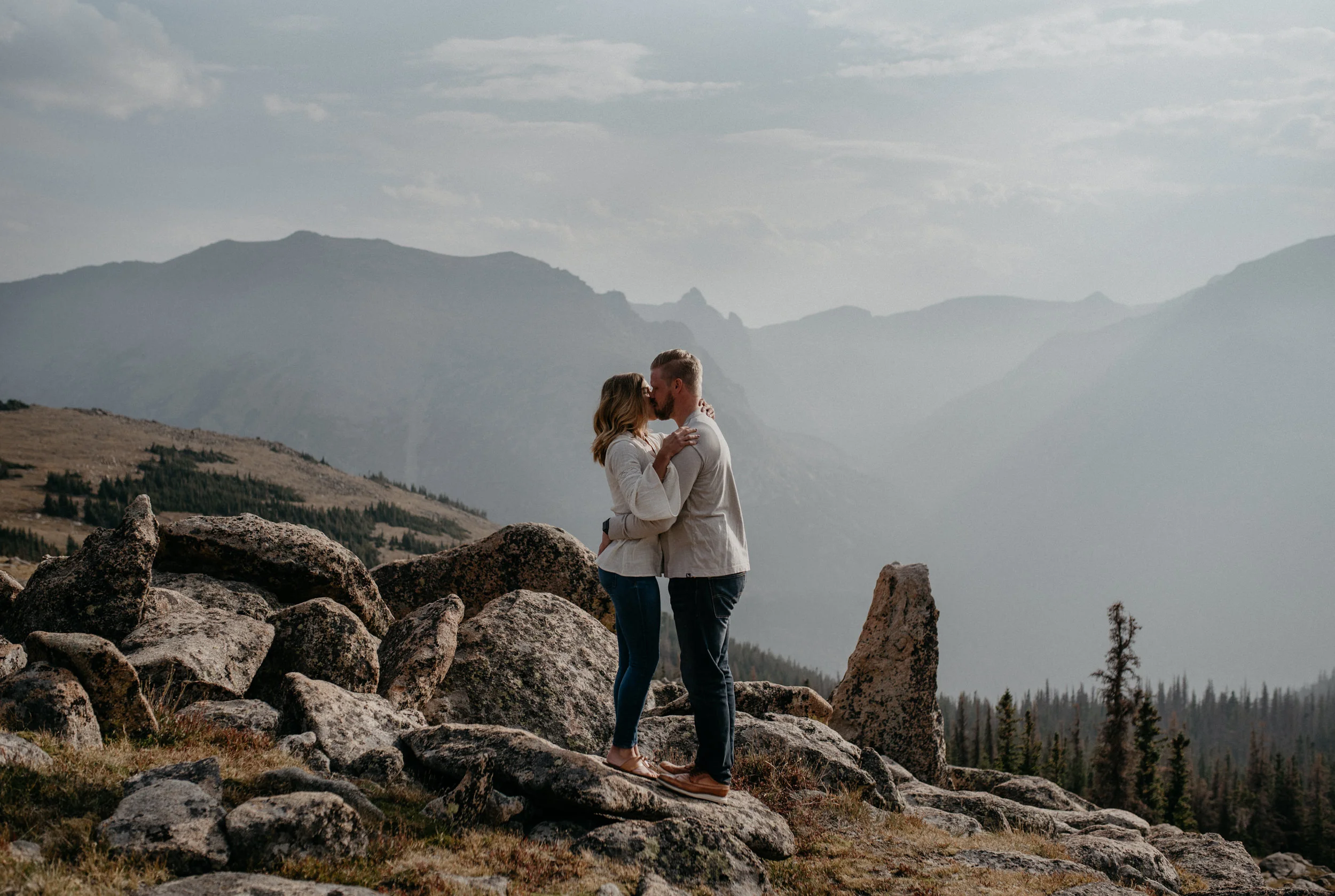  Trail Ridge Road adventure engagement session. Colorado based elopement and wedding photography. 