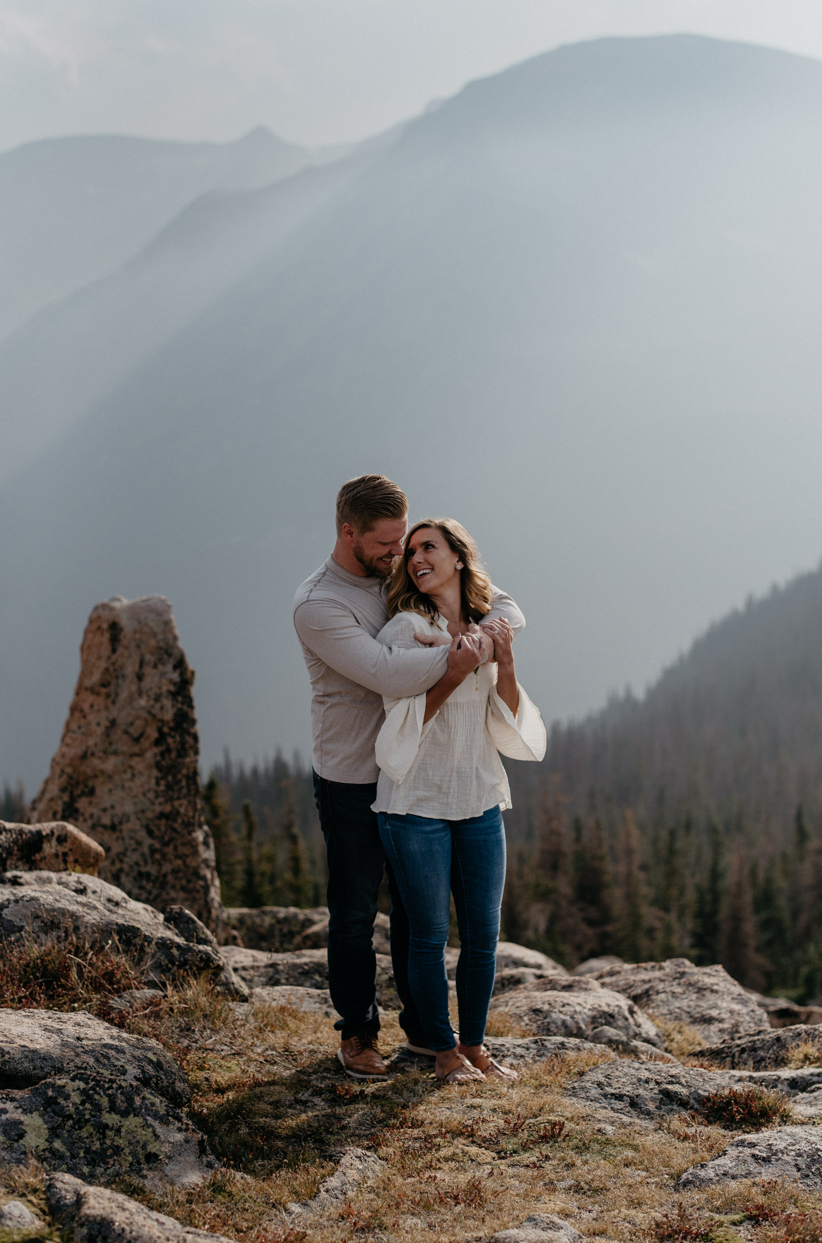  Trail Ridge Road adventure engagement session. Rocky Mountain National Park elopement photographer. 