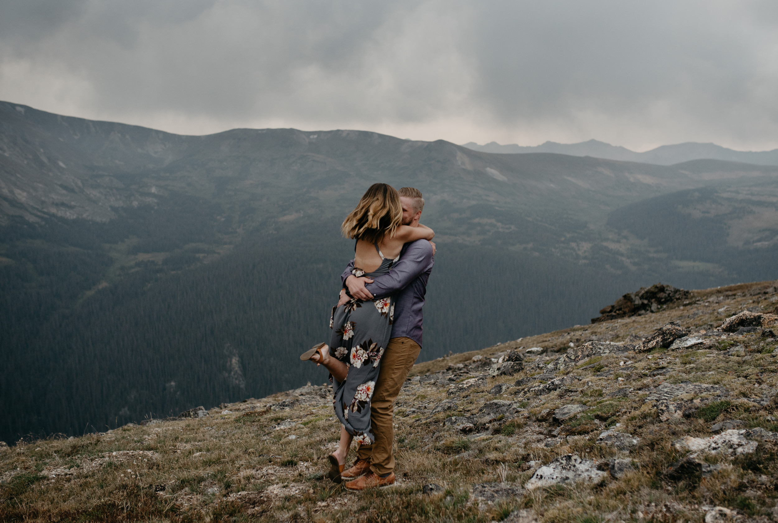  Mountaintop elopement in the Rocky Mountains. Colorado wedding and elopement photographer. 
