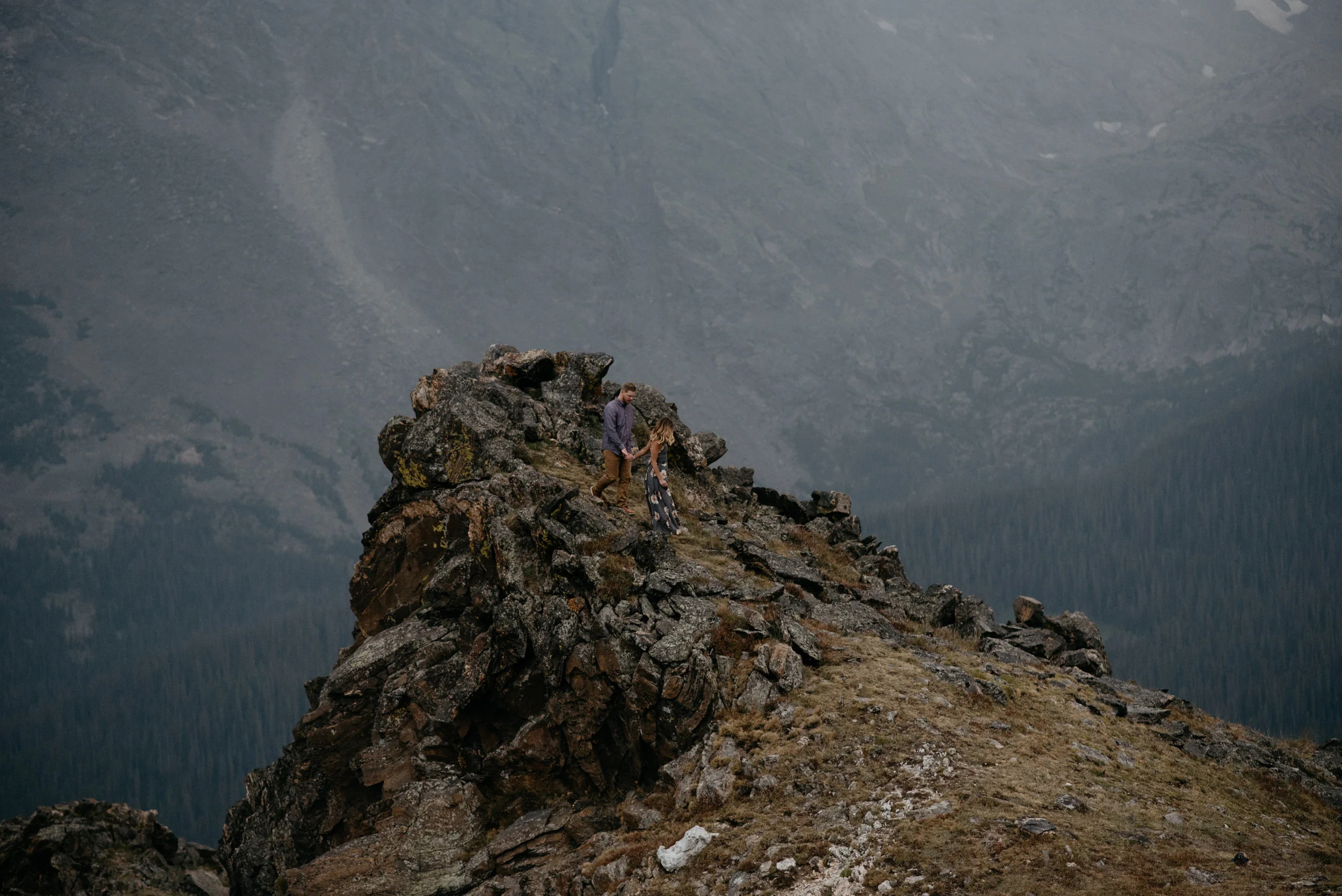  Rocky Mountain National Park elopement photos on Trail Ridge Road. Estes Park elopement and wedding photographer. 