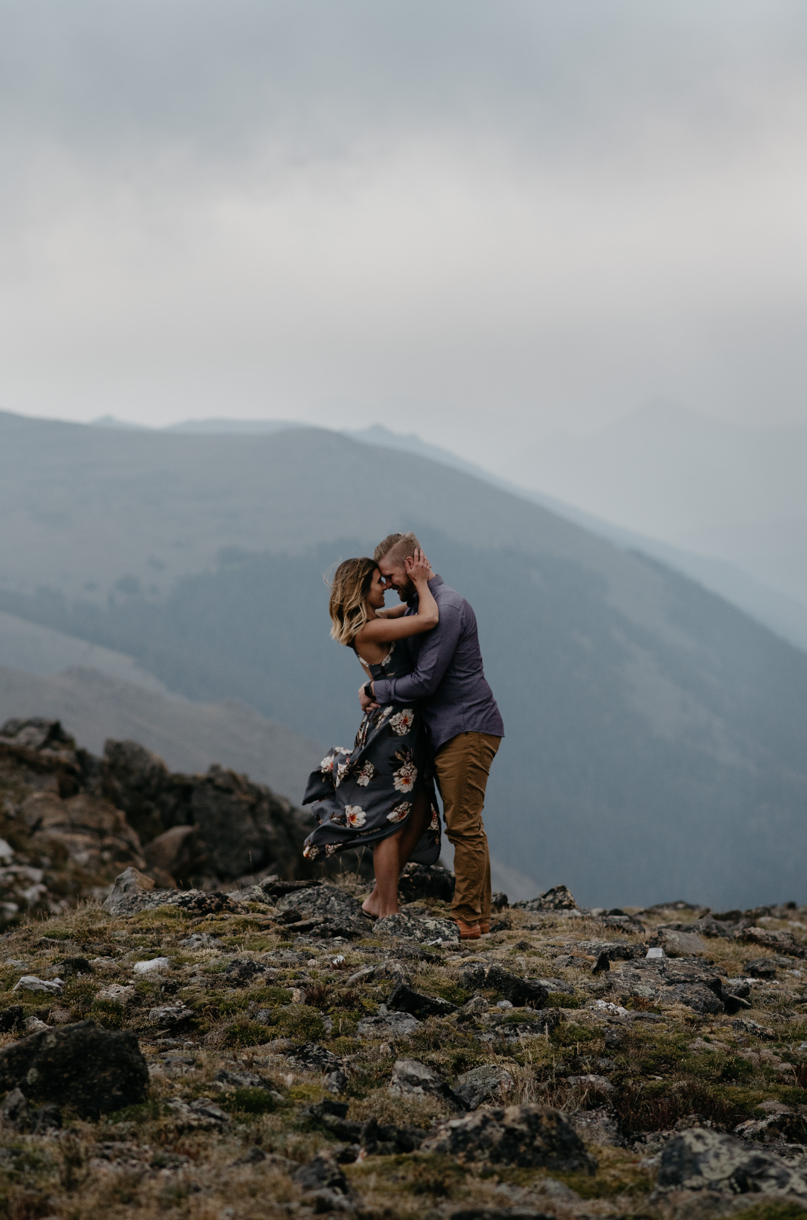  Colorado based elopement and wedding photographer, Alyssa Reinhold. Adventure elopement on Trail Ridge Road in Rocky Mountain National Park. 