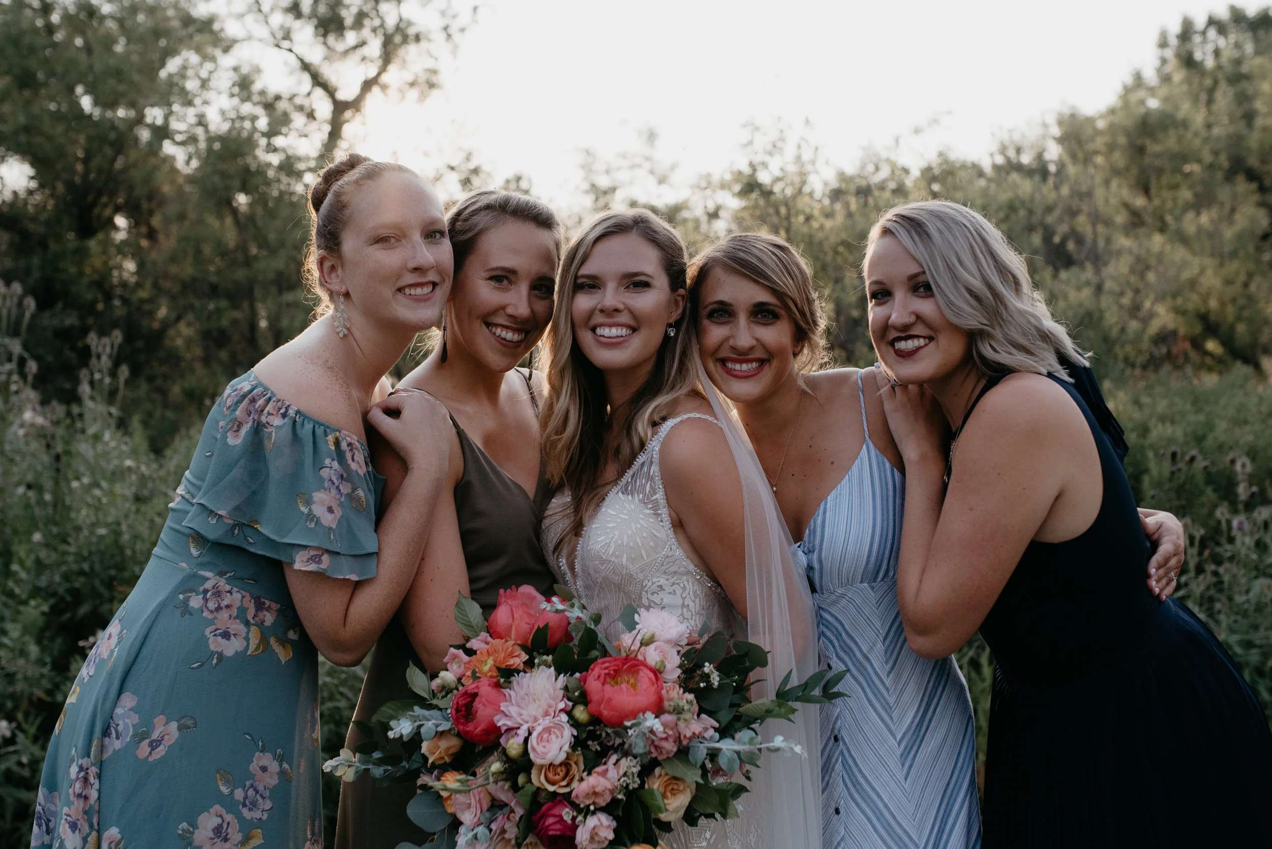  Bridesmaids at Boulder, Colorado wedding. Colorado wedding and elopement photographer. 