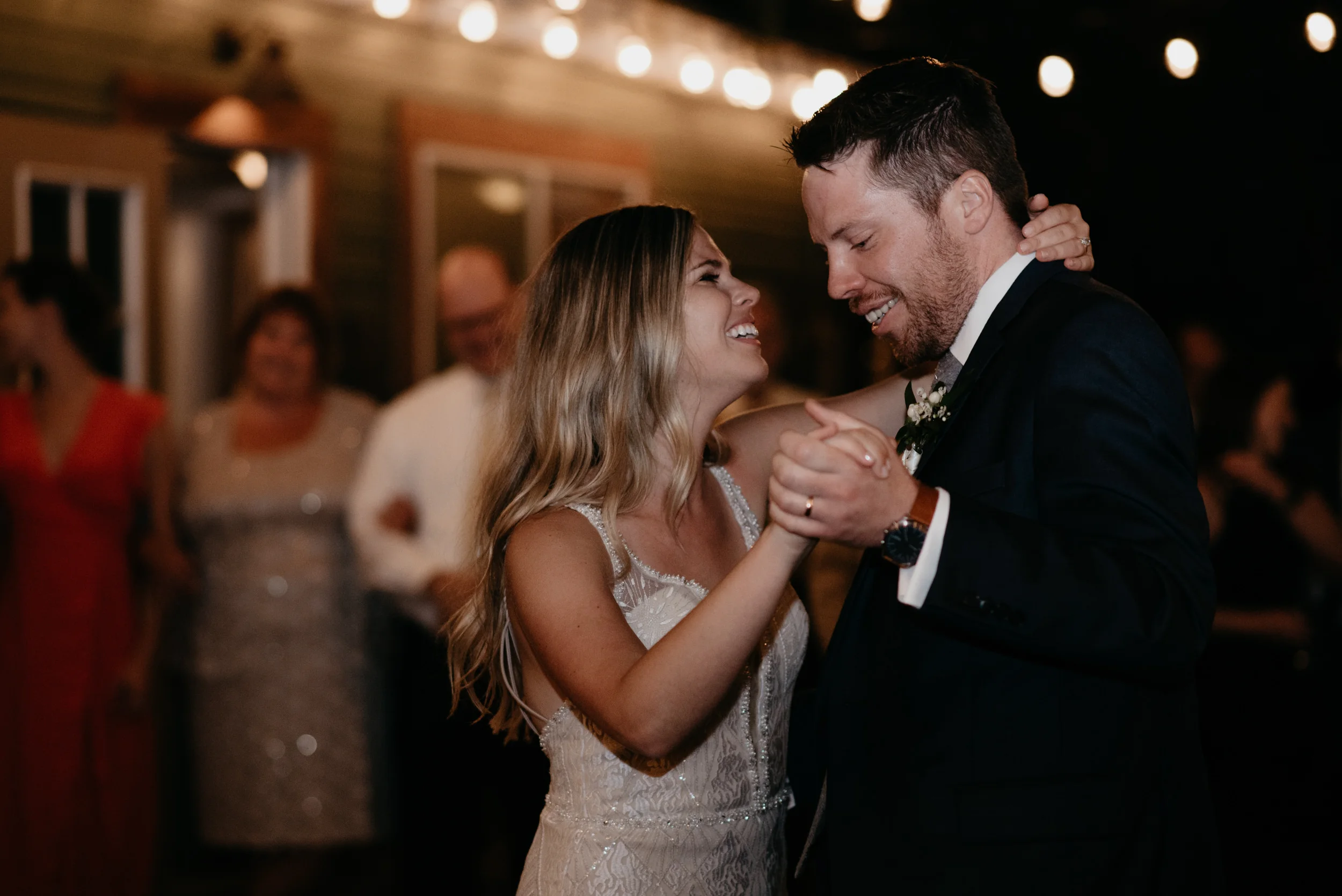 Bride and groom first dance. Three Leaf Farm wedding in Boulder, Colorado. Colorado wedding and elopement photographer. Denver wedding photographer. 