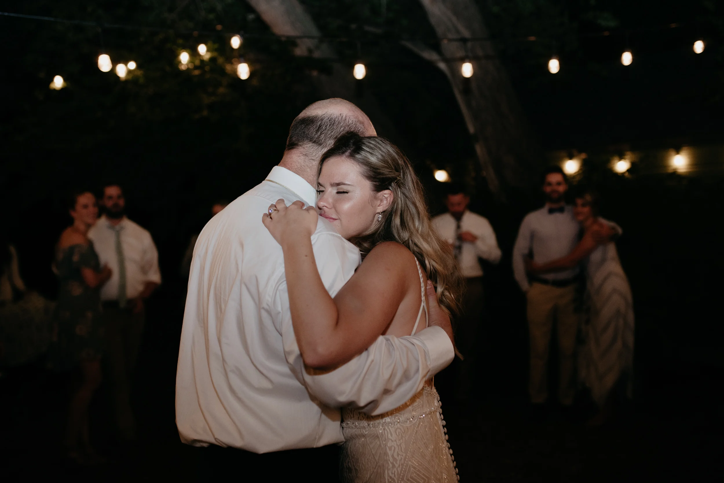  Father and daughter dance at Three Leaf Farm in Boulder, Colorado. Colorado wedding and elopement photographer. Colorado mountain wedding photographer. 