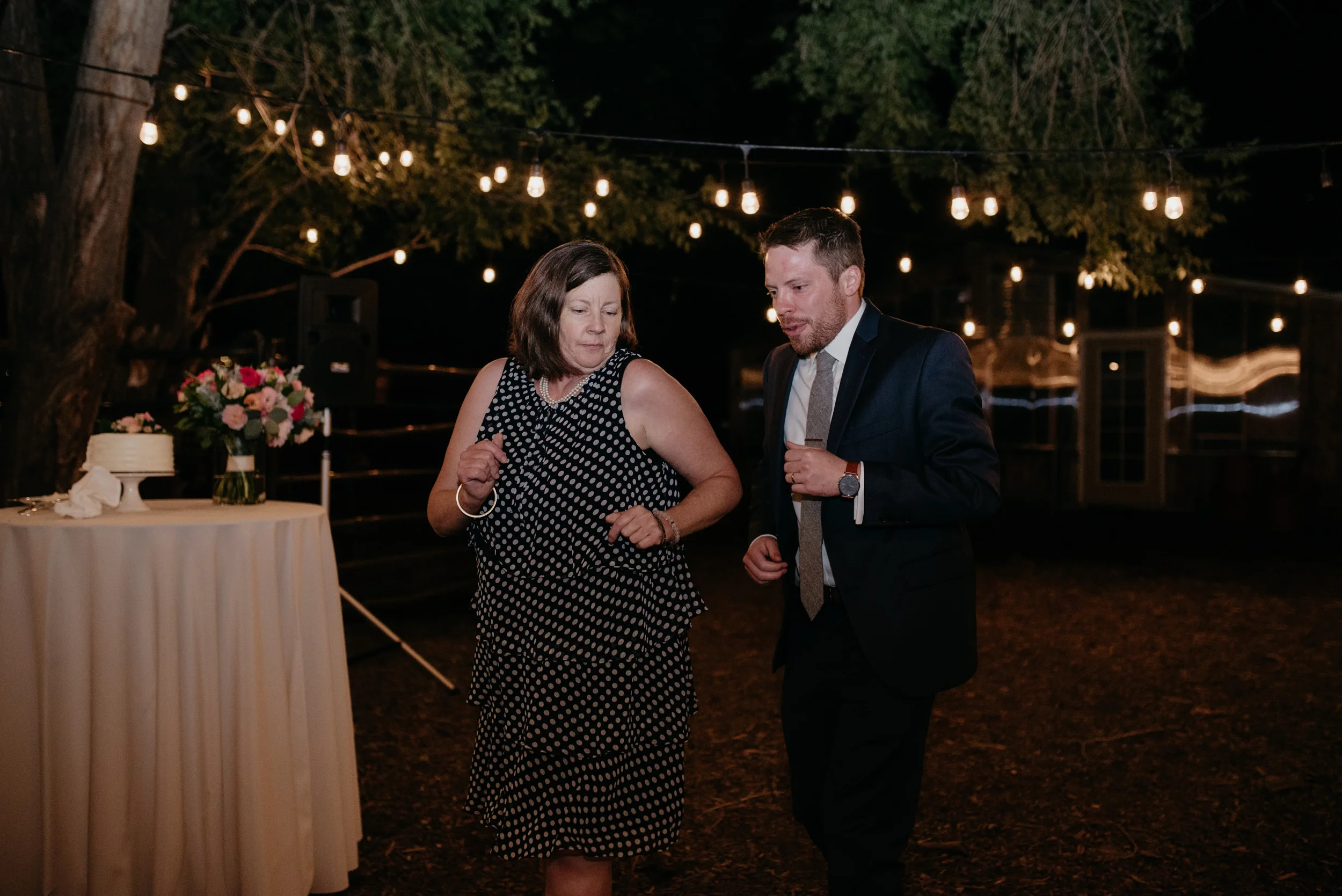  Mother and son dance at reception. Colorado wedding photographer. 