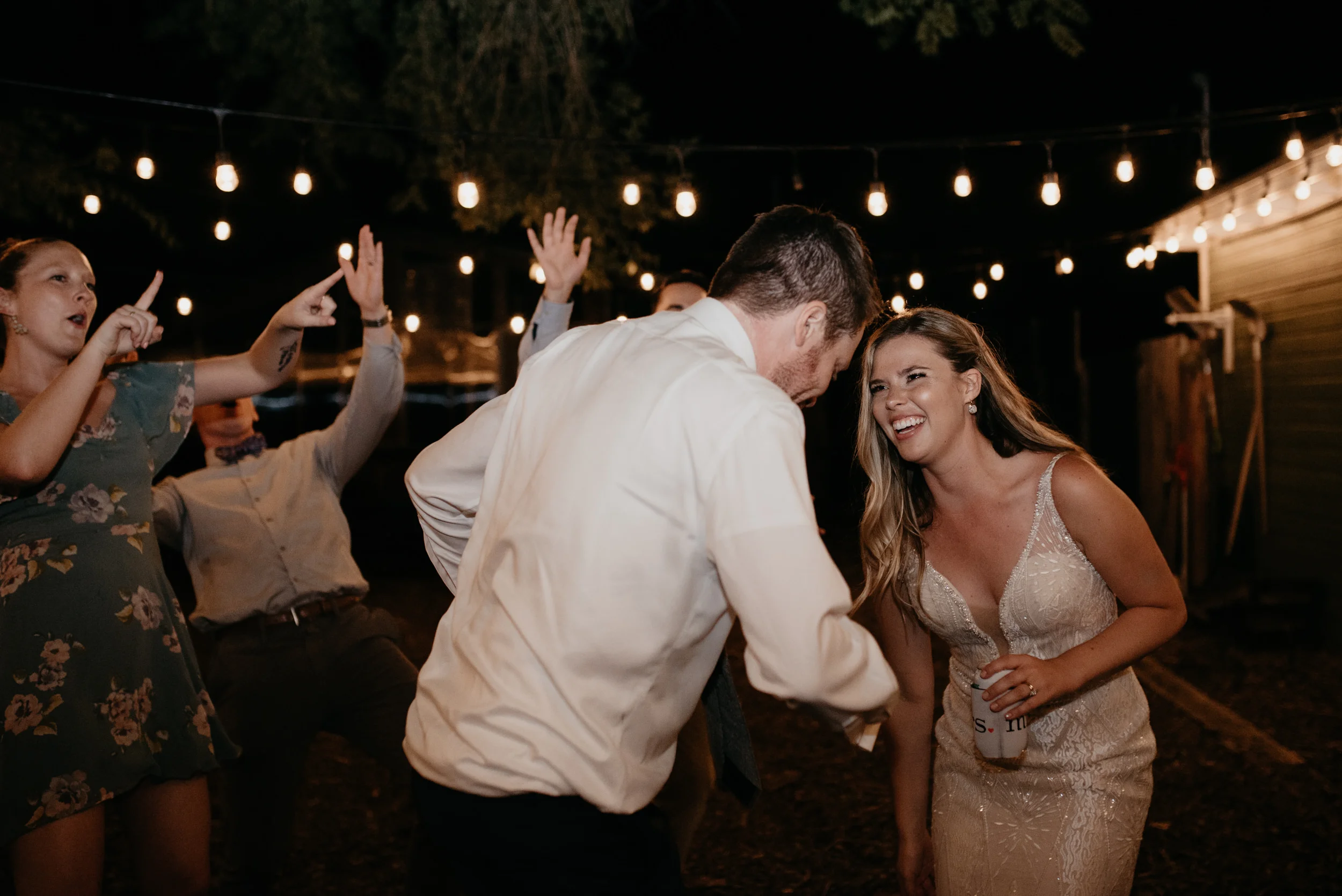  Bride and groom dancing at Boulder, Colorado wedding reception. Boulder wedding and elopement photographer. 