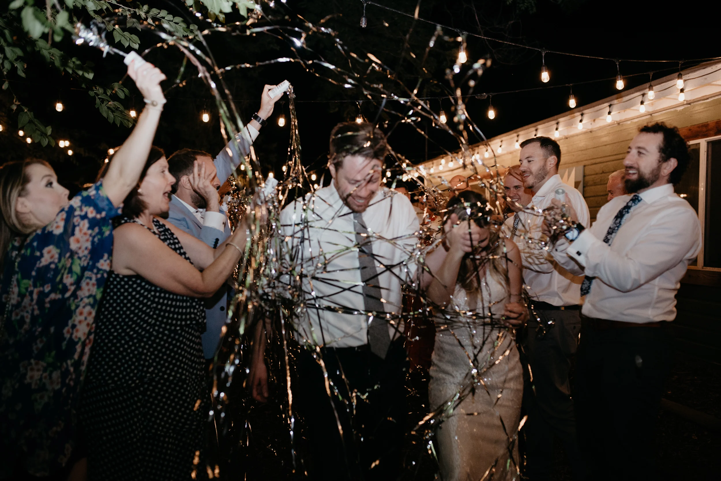  Bride and groom wedding grand exit photos. Colorado wedding photographer. 