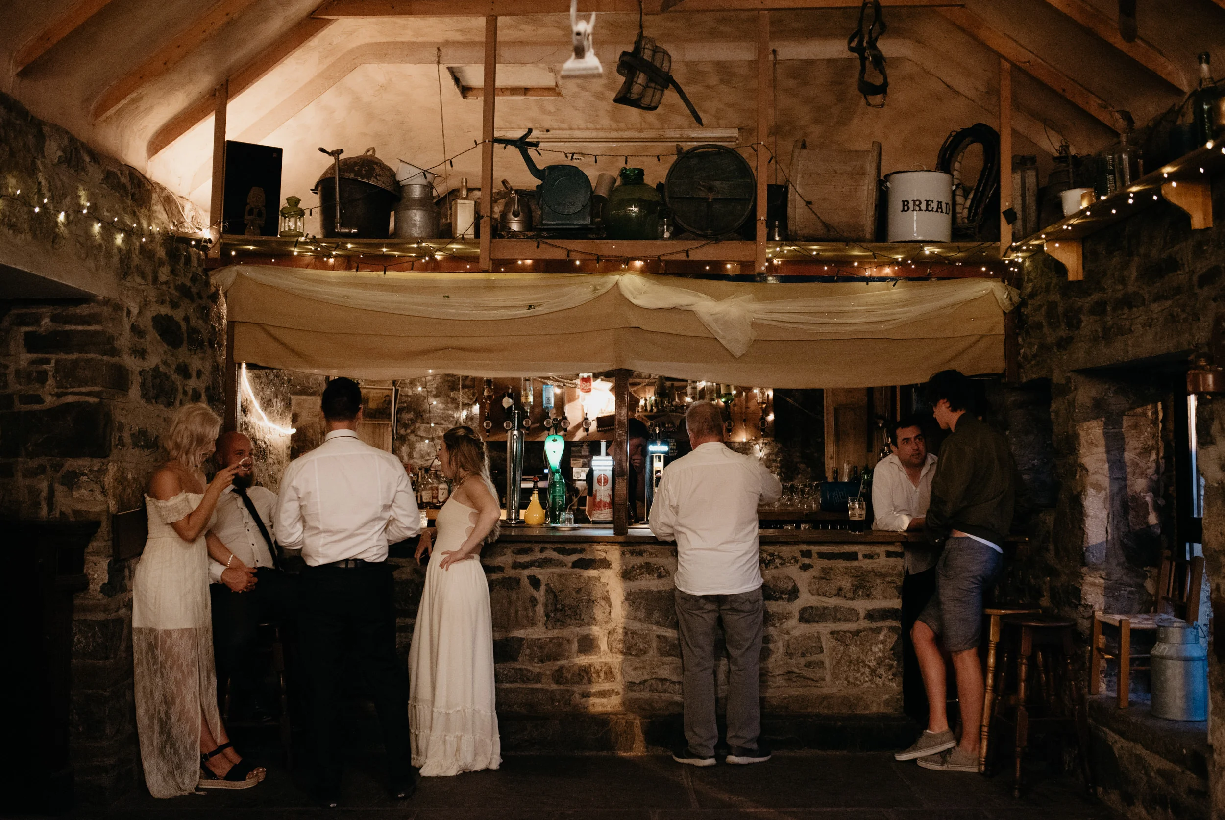  Wedding reception at Vaughan’s Pub in Kilfenora. Ireland wedding photographer. County Clare elopement photographer. 