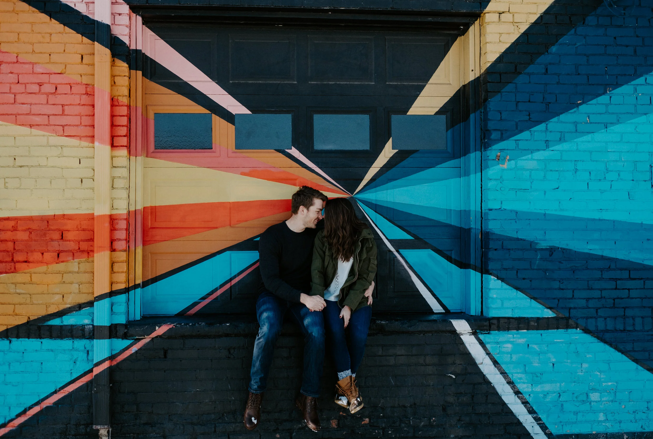  RiNo Denver urban engagement session. Colorado wedding photographer. Denver engagement photos. City engagement session inspiration. 