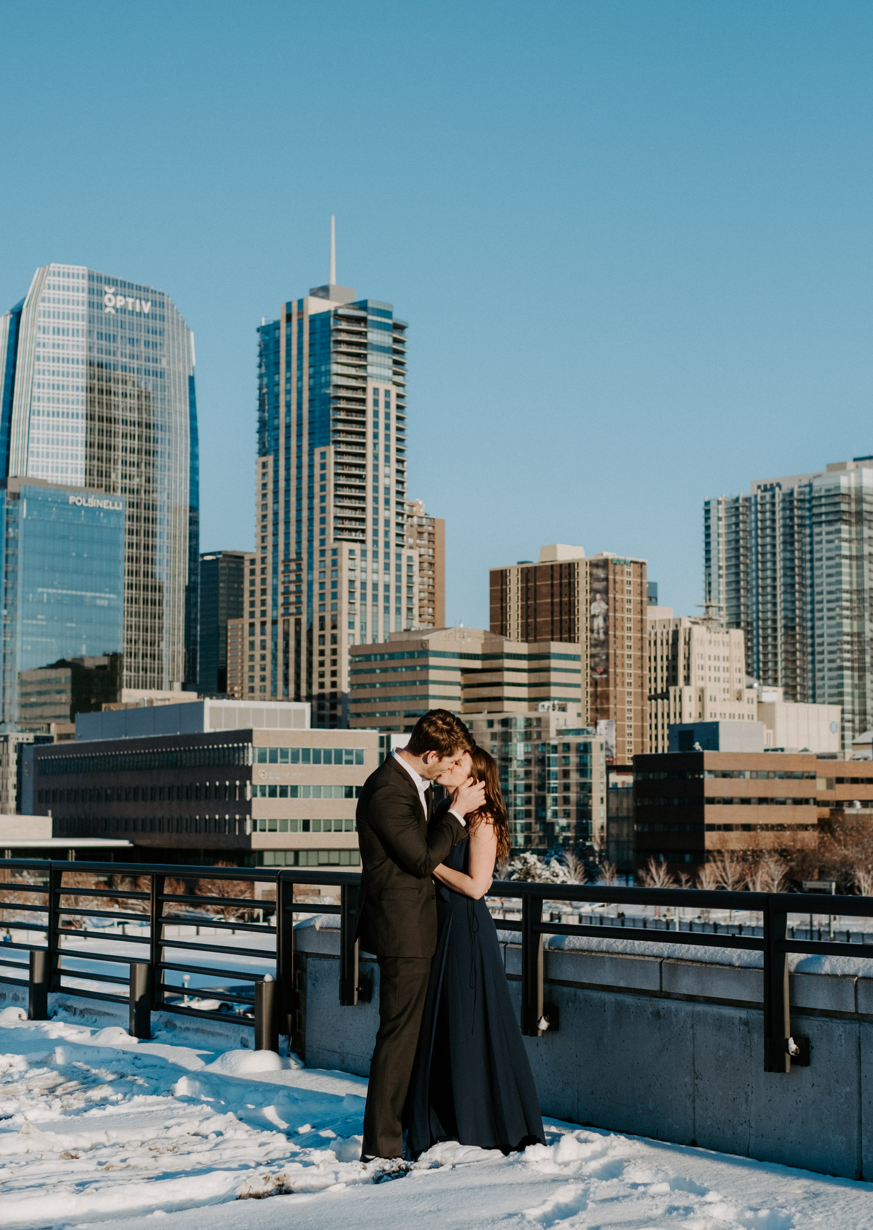  Denver, Colorado engagement session photographer. Rooftop engagement photos in Downtown Denver. Parking garage rooftop session in Denver. 