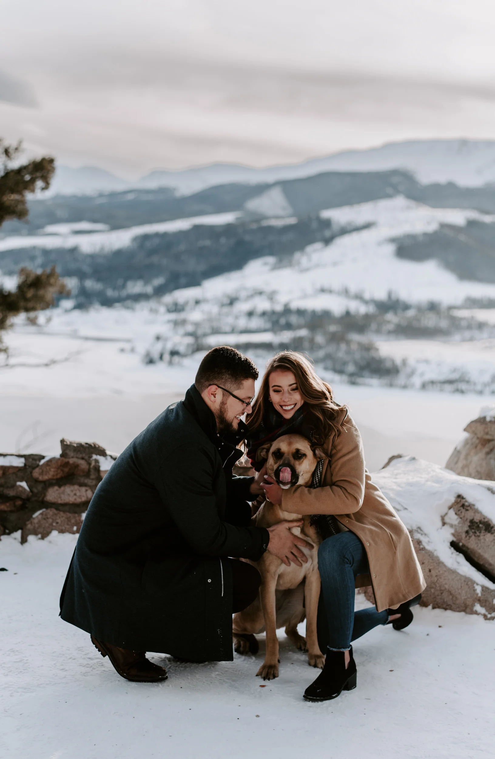  Winter engagement session at Sapphire Point in Breckenridge, Colorado. 