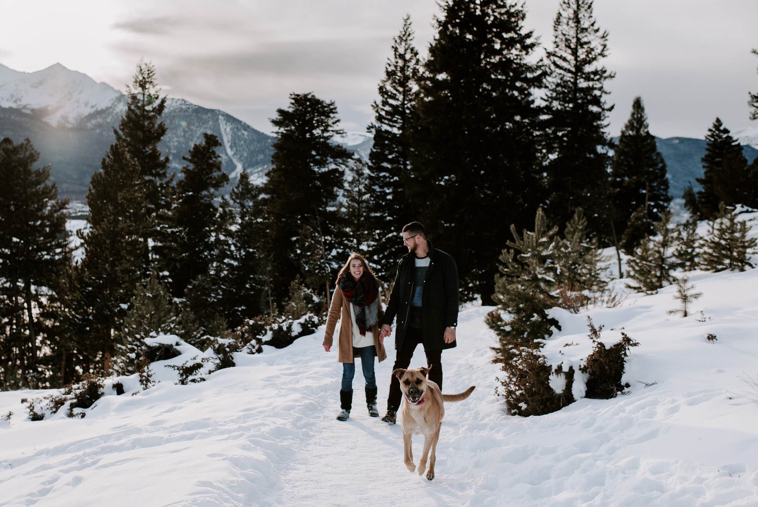  Sapphire Point Overlook engagement session photographer. Winter engagement session in Breckenridge, Colorado. 