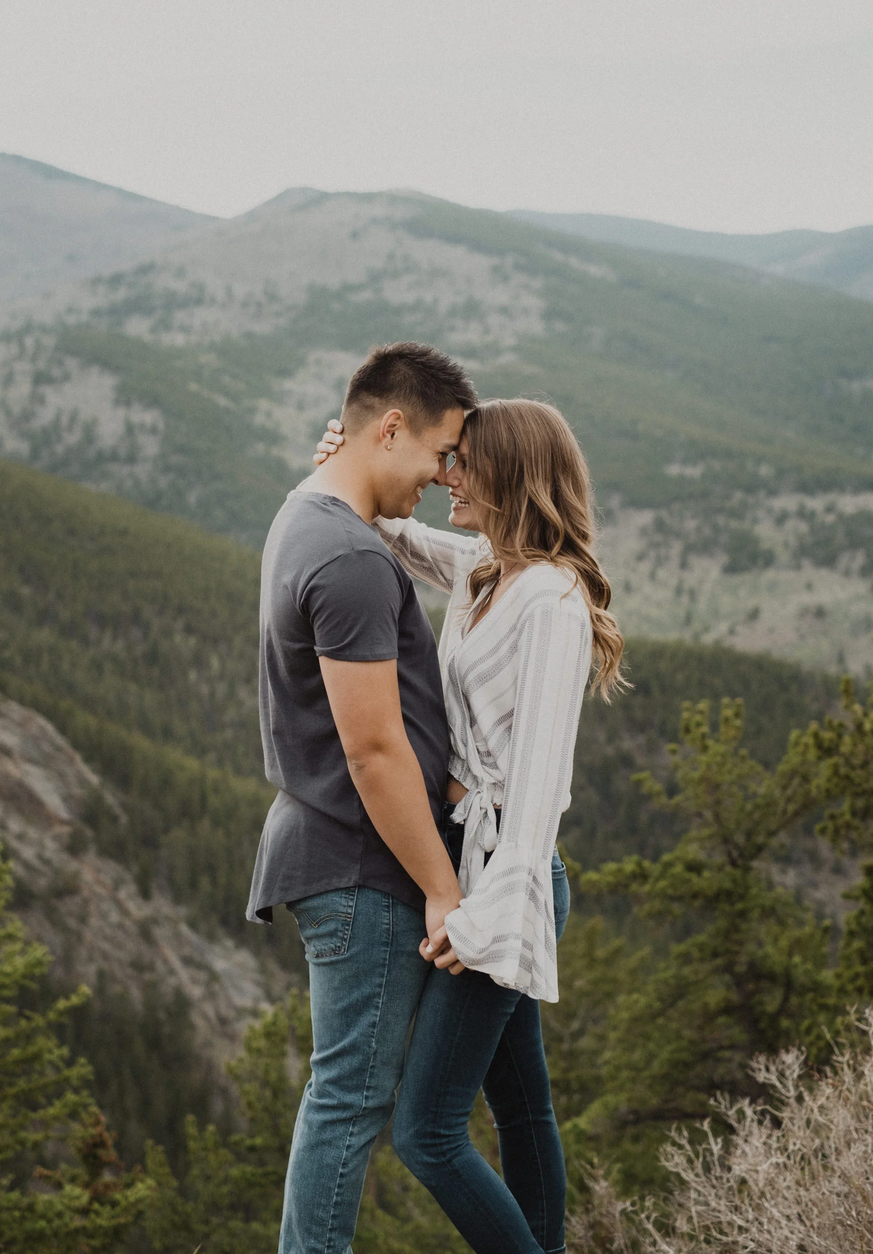  Colorado mountain engagement photos at Echo Lake in Idaho Springs, Colorado. Denver based wedding and elopement photographer.  