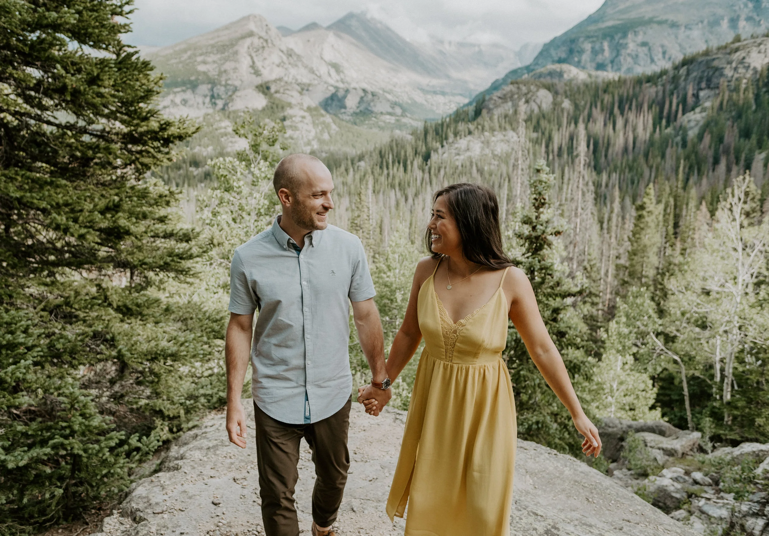  Rocky Mountain National Park elopement photographer. Dream Lake engagement photos. Colorado mountain engagement photos. Rocky Mountain National Park engagement session. Colorado engagement photo photographer. Colorado mountain wedding photographer. Estes Park wedding photographer. 