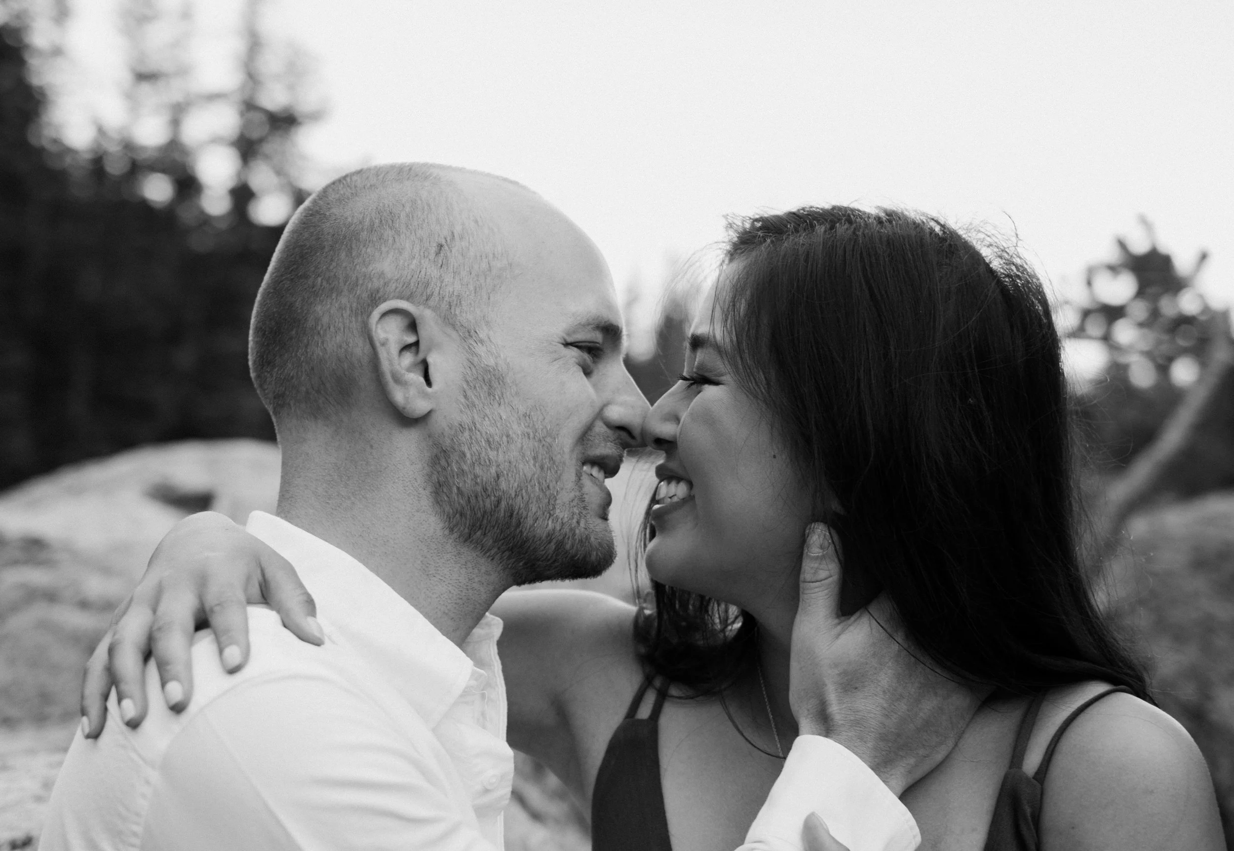  Adventure engagement photos at Dream Lake in Rocky Mountain National Park. 