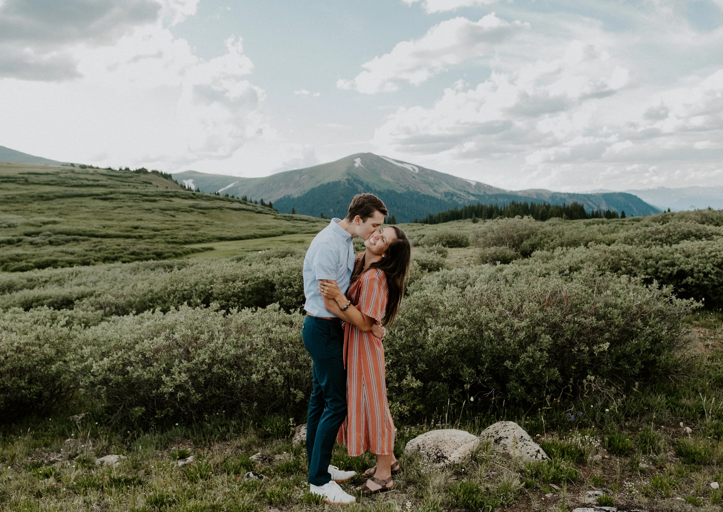  Guanella Pass engagement session in Georgetown, Colorado. Colorado mountain engagement photos. Sunset engagement session. Engagement session outfit ideas. Colorado mountain engagement session. Colorado wedding and elopement photographer. Denver wedding photography. Colorado engagement session photographer. 