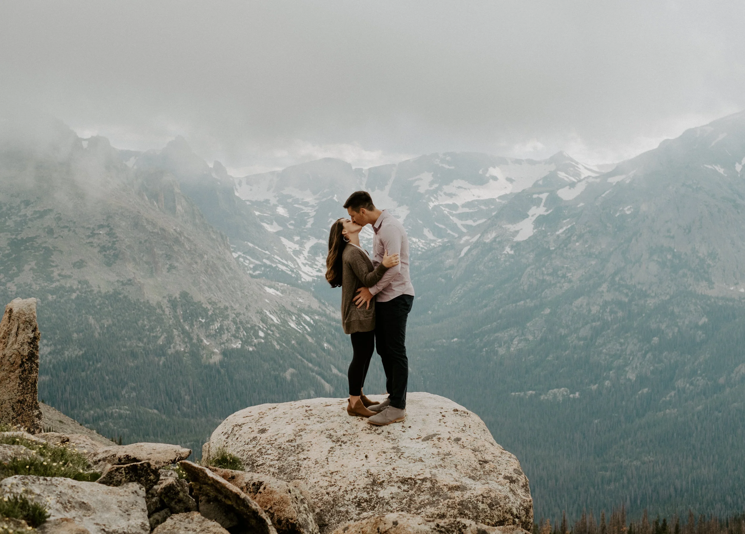  Rocky Mountain National Park engagement session. Trail Ridge Road engagement photos in Rocky Mountain National Park. Colorado adventure engagement session. National Park engagement photo ideas. Colorado elopement photographer. Colorado wedding photography. Estes Park elopement photographer. 