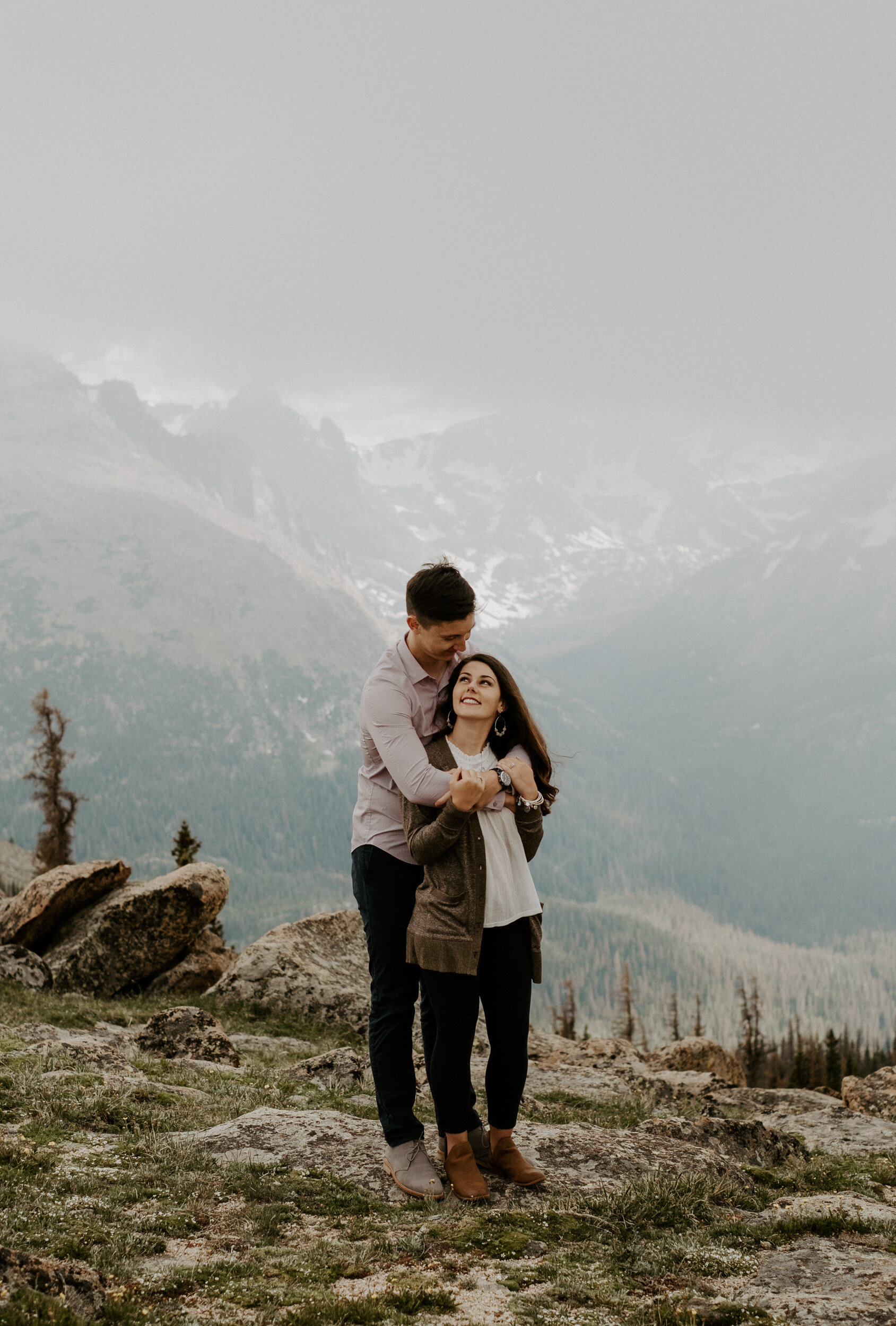  Rocky Mountain National Park adventure engagement session. Colorado engagement session photographer. Colorado engagement photography. Colorado engagement session locations. Mountain engagement session. Trail Ridge Road engagement photos in Rocky Mountain National Park. Colorado adventure engagement session. National Park engagement photo ideas. Colorado elopement photographer. Colorado wedding photography. Estes Park engagement photos. 