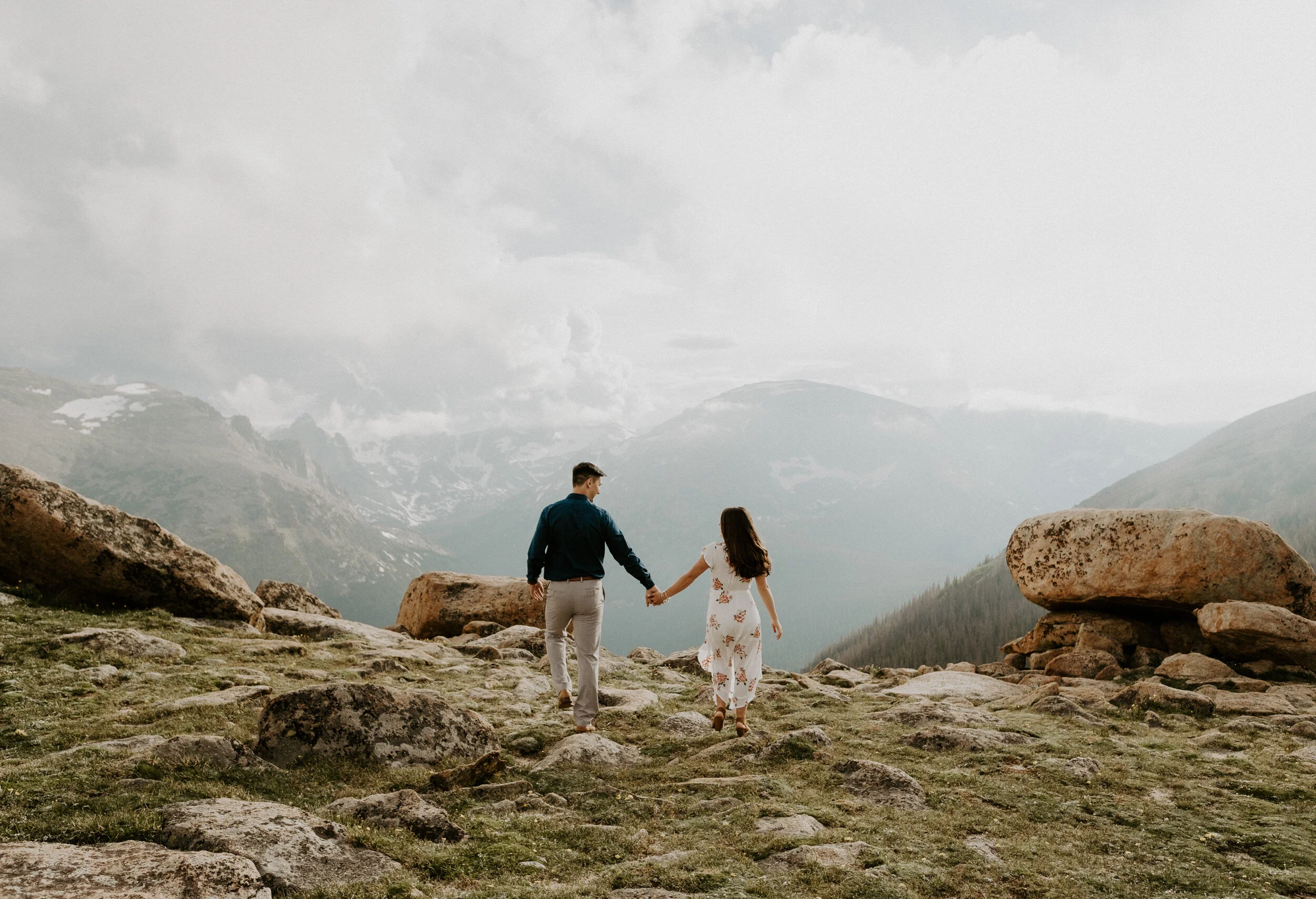  Colorado engagement session in Rocky Mountain National Park. Trail Ridge Road engagement photos. Estes Park engagement and wedding photographer. Rocky Mountain National Park elopement. Colorado mountain engagement photos. Denver wedding photography. Estes Park elopement photographer. Estes Park engagement photo locations. 