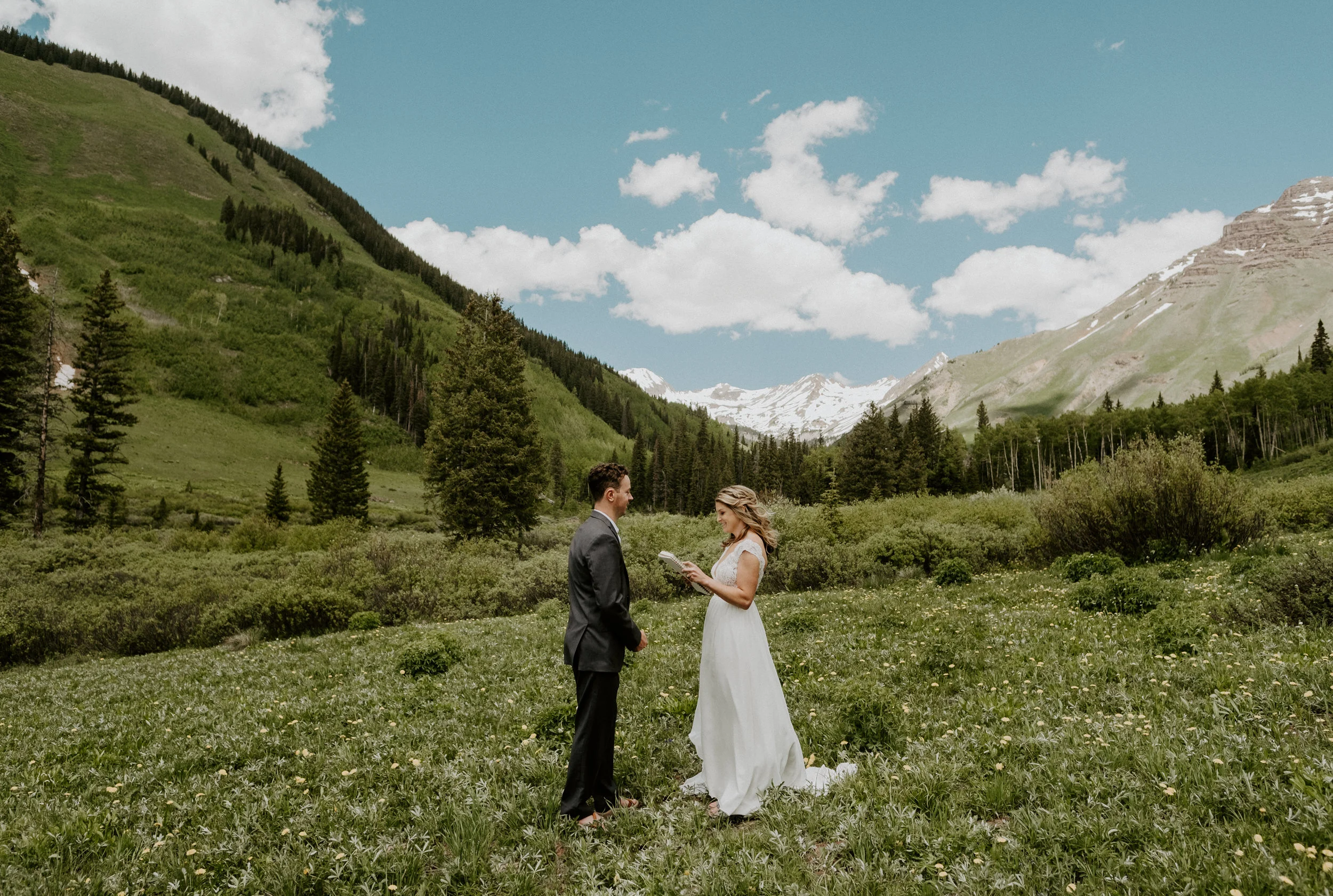   Crested Butte, Colorado mountain adventure elopement. Colorado elopement photographer. Colorado elopement ideas. Crested Butte elopement locations. Elopement ceremony ideas. Dogs in weddings. Colorado wedding photographer.  