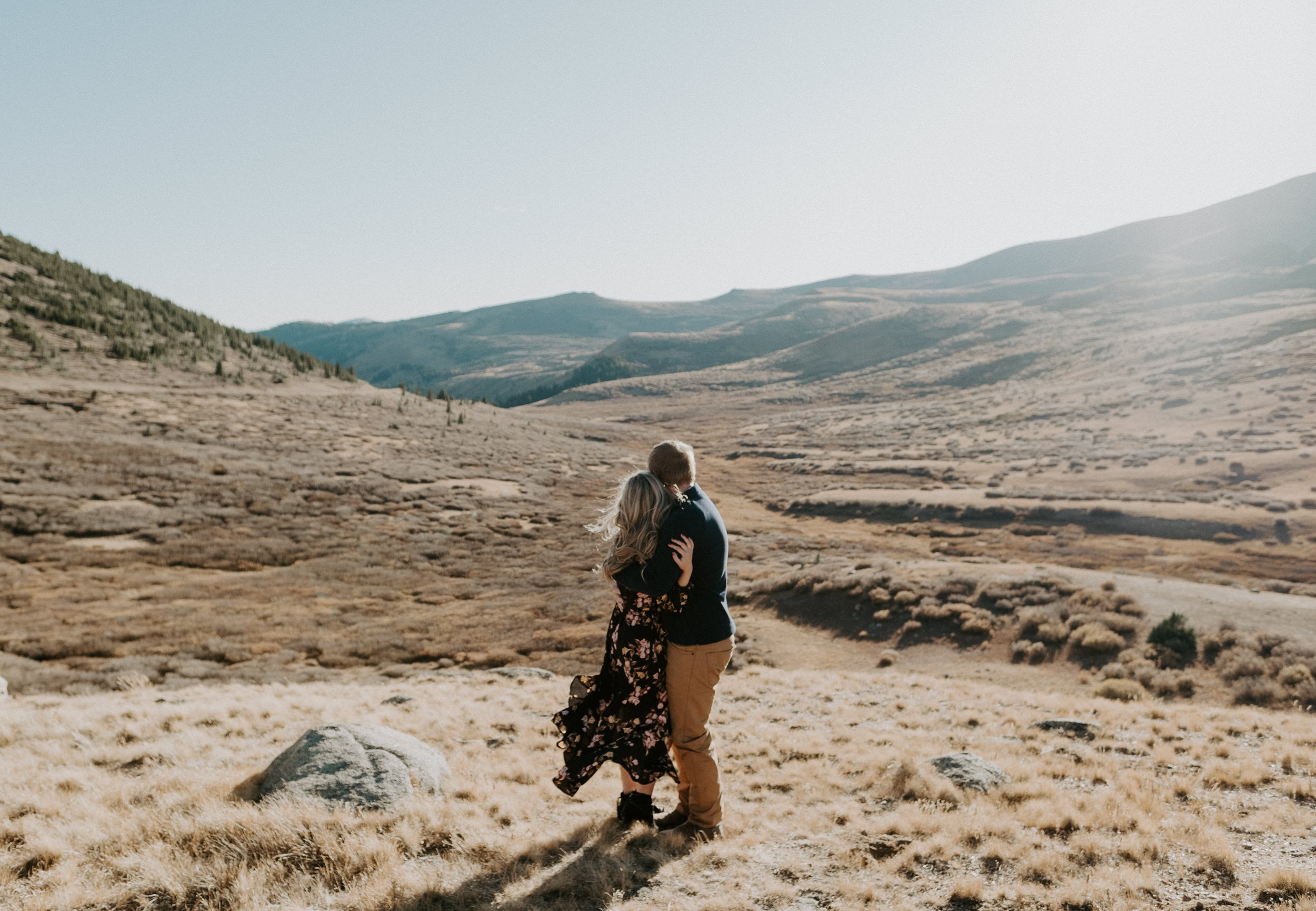  Engagement photos at Guanella Pass in Georgetown, Colorado. Colorado elopement and wedding photographer. Fall engagement session. Colorado mountain engagement session. Colorado engagement session photographer. Engagement session outfit ideas.  
