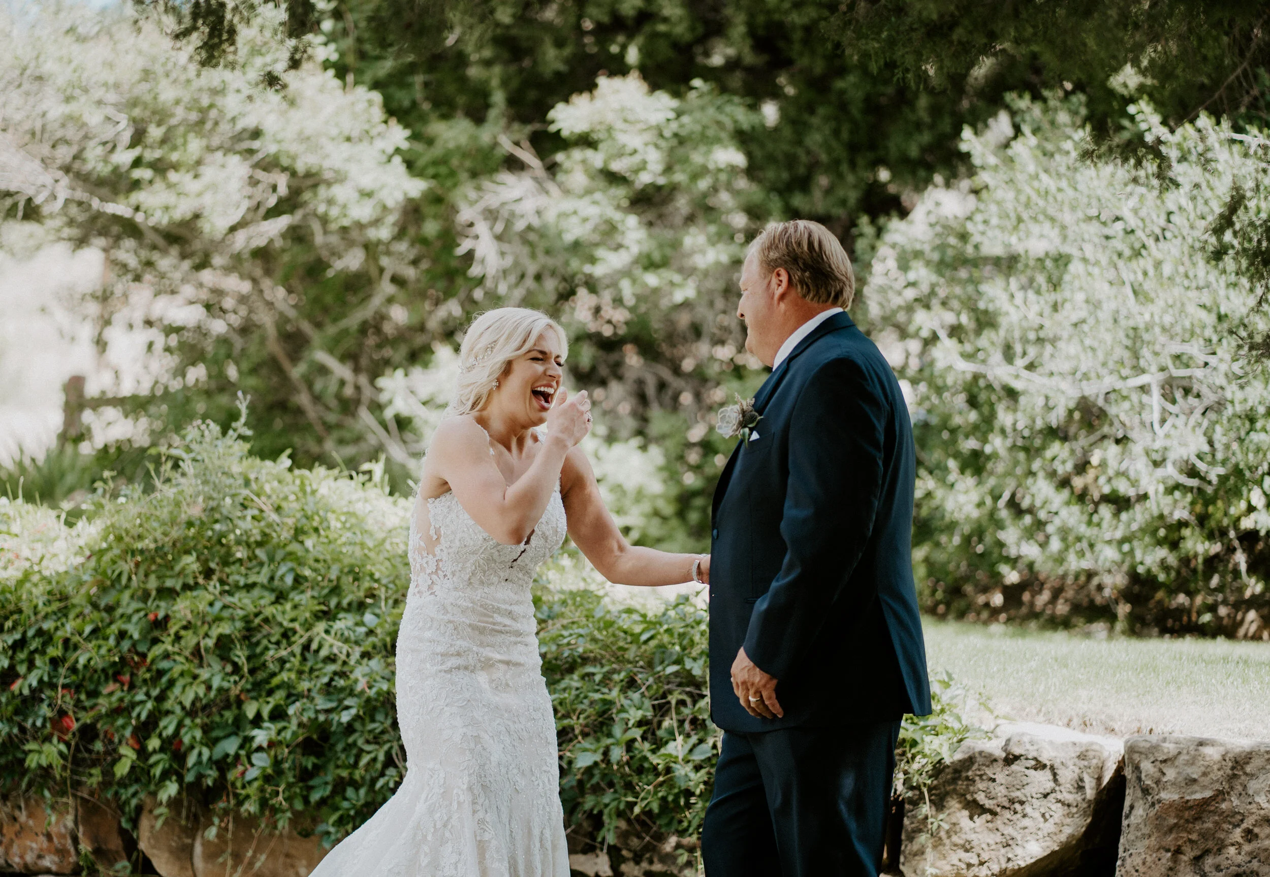 Perry Park Country Club wedding in Larkspur, Colorado. Colorado wedding and elopement photographer. First look with bride and dad at Perry Park Country Club wedding. First look with dad ideas. First look inspiration. Colorado wedding venue. Larkspur, Colorado wedding venue. Perry Park Country Club wedding photos. Colorado mountain wedding photography. 