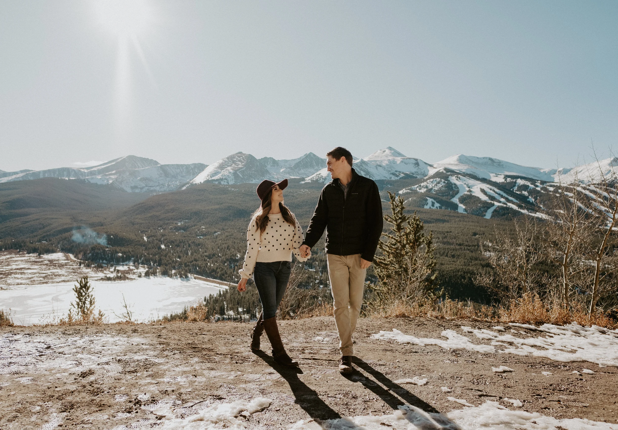  Colorado engagement session in Breckenridge, Colorado. Colorado elopement photographer. Colorado wedding photographer. Snowy engagement photos. Boreas Pass engagement session. Breckenridge wedding photographer. Summit County wedding photography.  