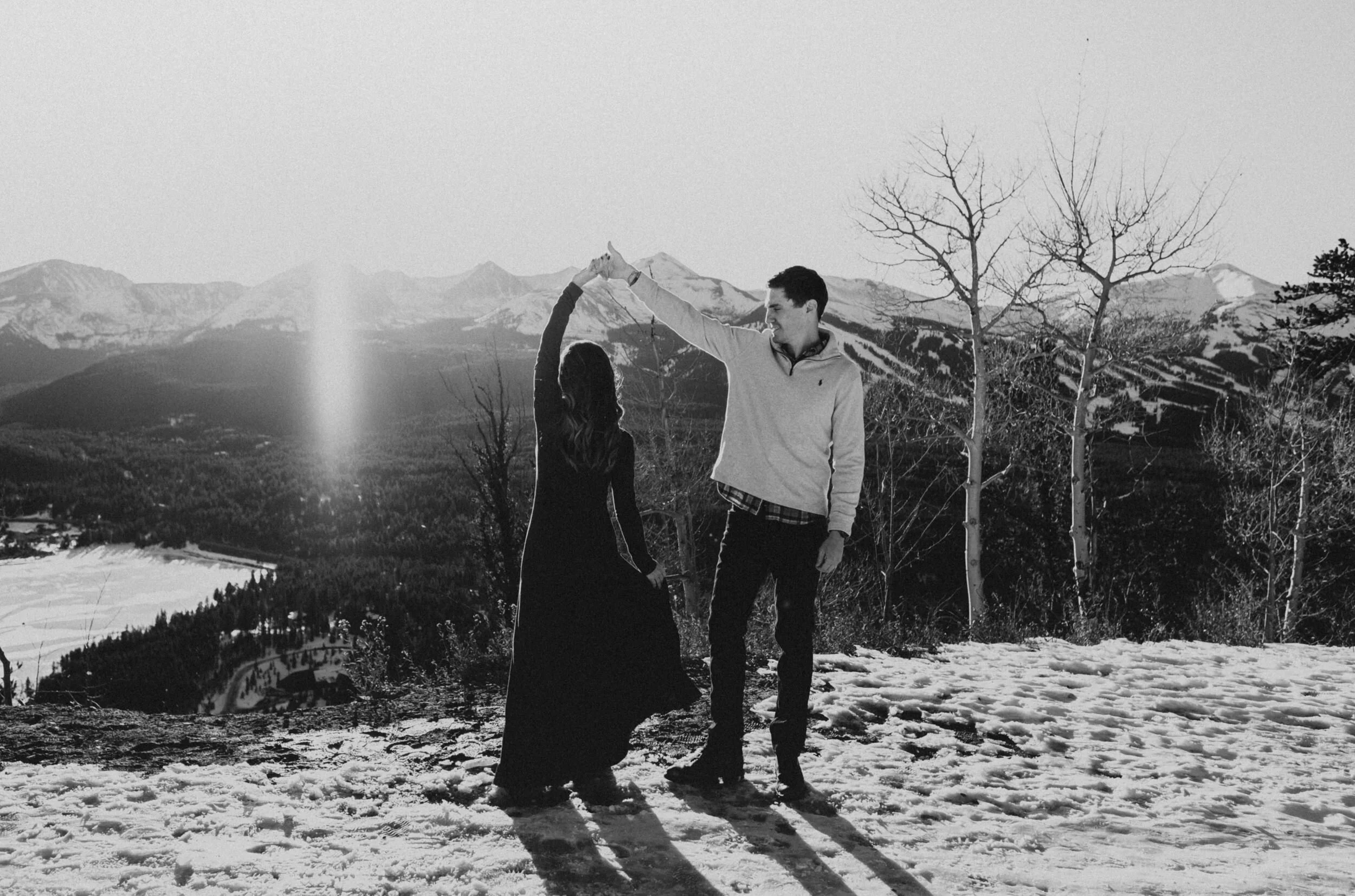  Boreas Pass engagement session in Breckenridge, Colorado. Colorado engagement session. Colorado wedding photographer. Breckenridge wedding photographer. Breckenridge engagement session. Colorado engagement session location ideas. Breckenridge engagement session locations. Engagement session outfit ideas. Save the date inspiration. Winter engagement session. 