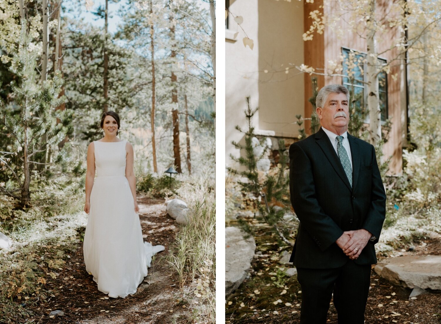  First look with bride and father, Windy Point Campground Wedding Colorado, Dillon Colorado Wedding, Colorado mountain wedding, Dillon Colorado Wedding Photographer, Colorado Wedding Photographer, Colorado mountain wedding venues, Colorado campground