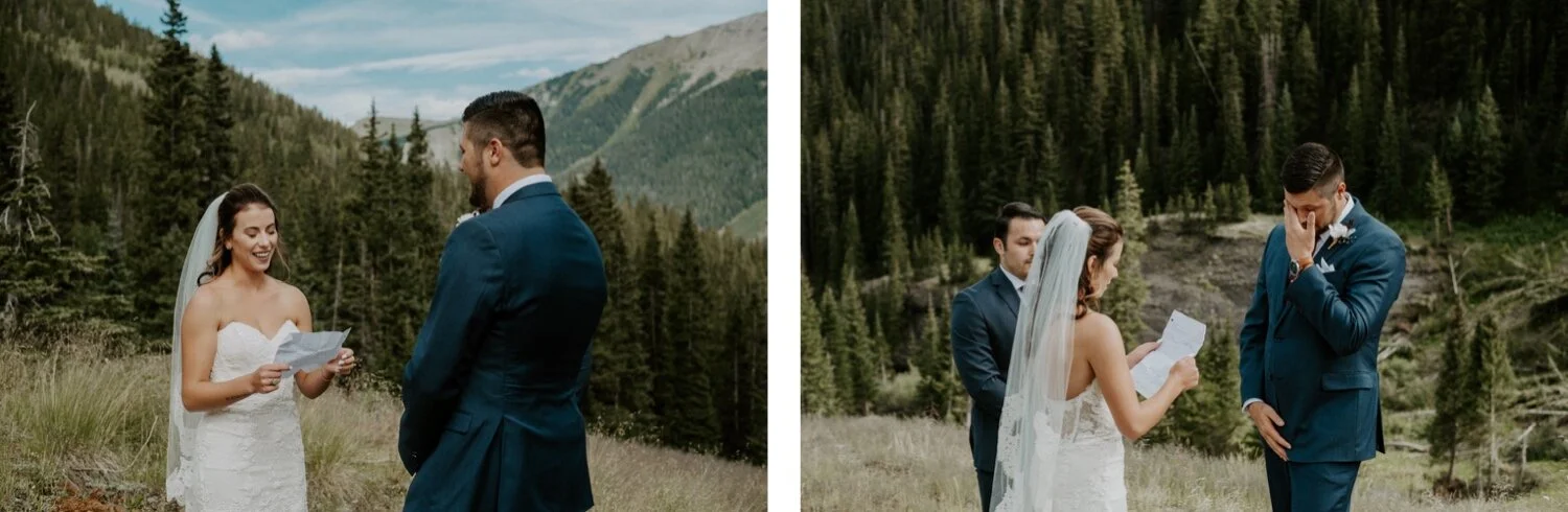 elopement vows, Ouray Colorado Elopement, Ouray Colorado Wedding, Ouray Colorado Micro-Wedding, Colorado Mountain Wedding, Colorado Mountain Elopement, Ouray Colorado Elopement Photographer, Durango Colorado Elopement, Photographer, Ridgeway Colorad